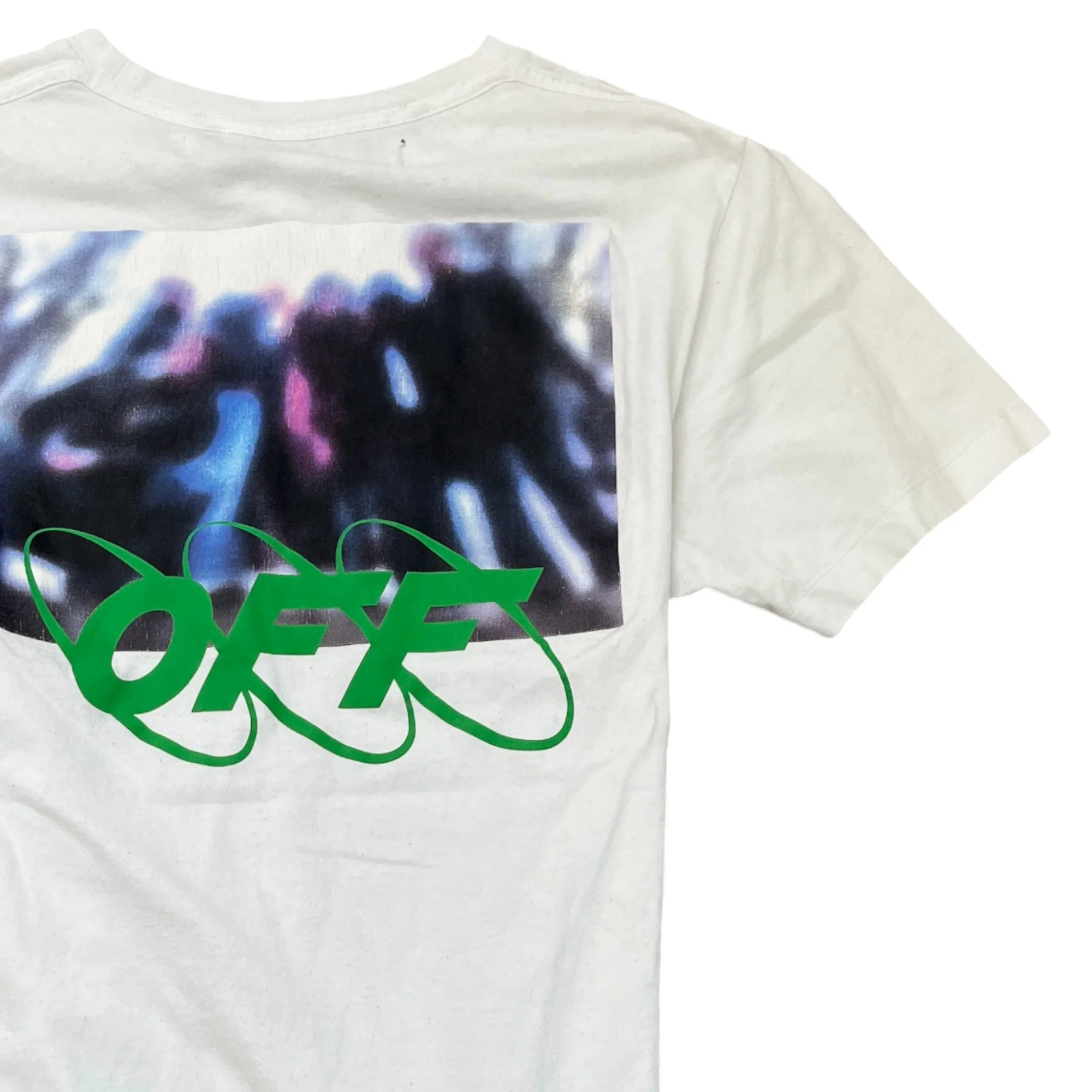 Men's Graphic Print T-Shirt White Size S - Image 4