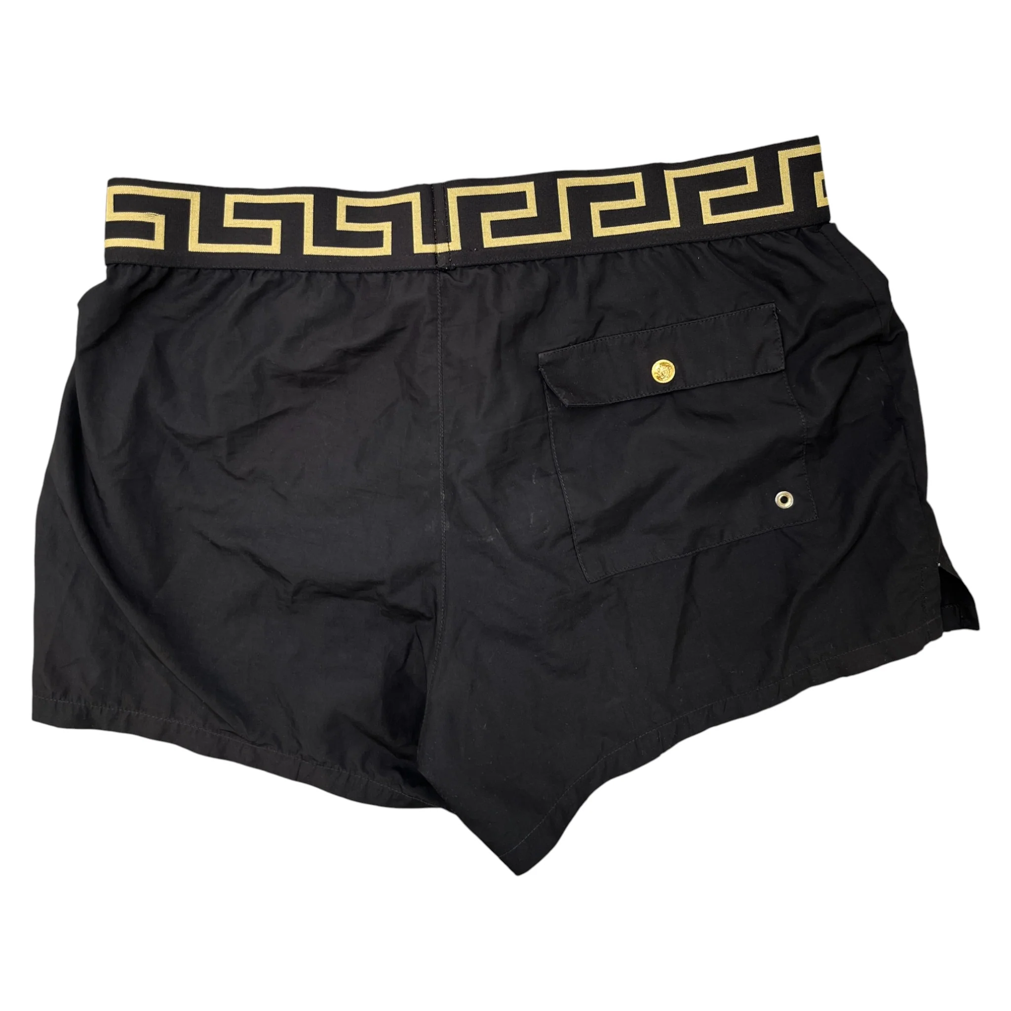 Men's Greca Boarder Swim Shorts Black Size W28 / IT 44 - Image 2