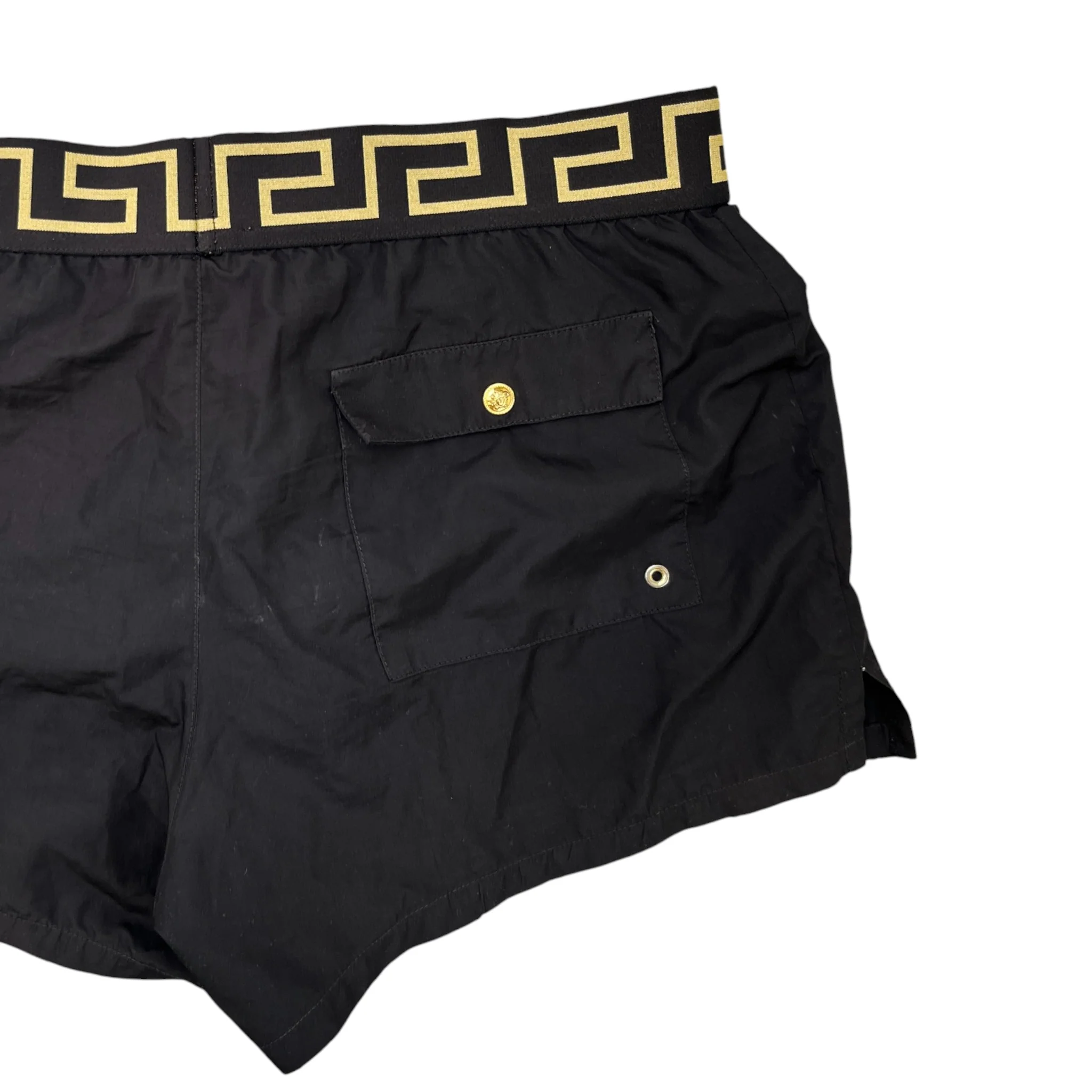 Men's Greca Boarder Swim Shorts Black Size W28 / IT 44 - Image 4