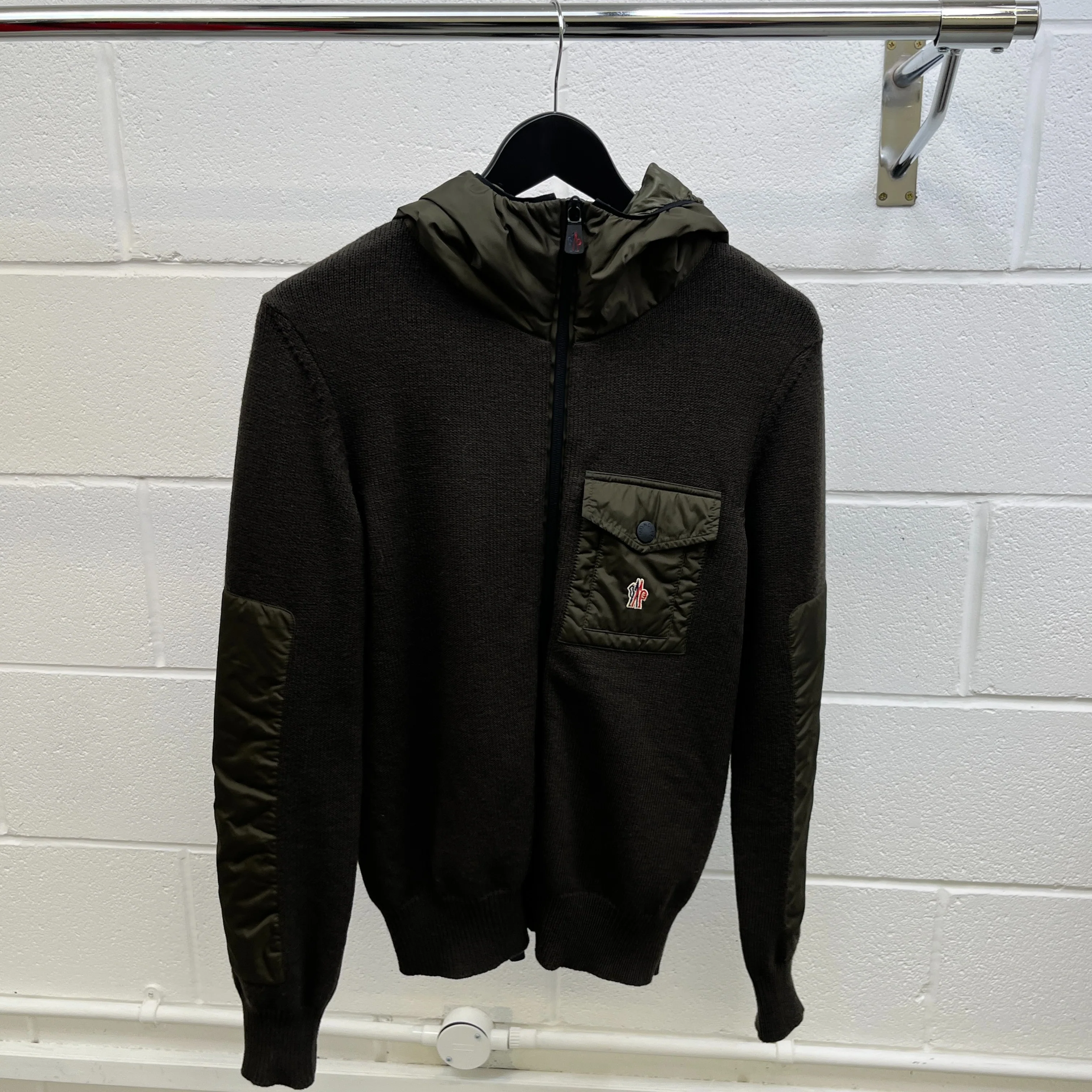 Men's Grenoble Maglione Tricot Jacket Khaki Size M - Image 9