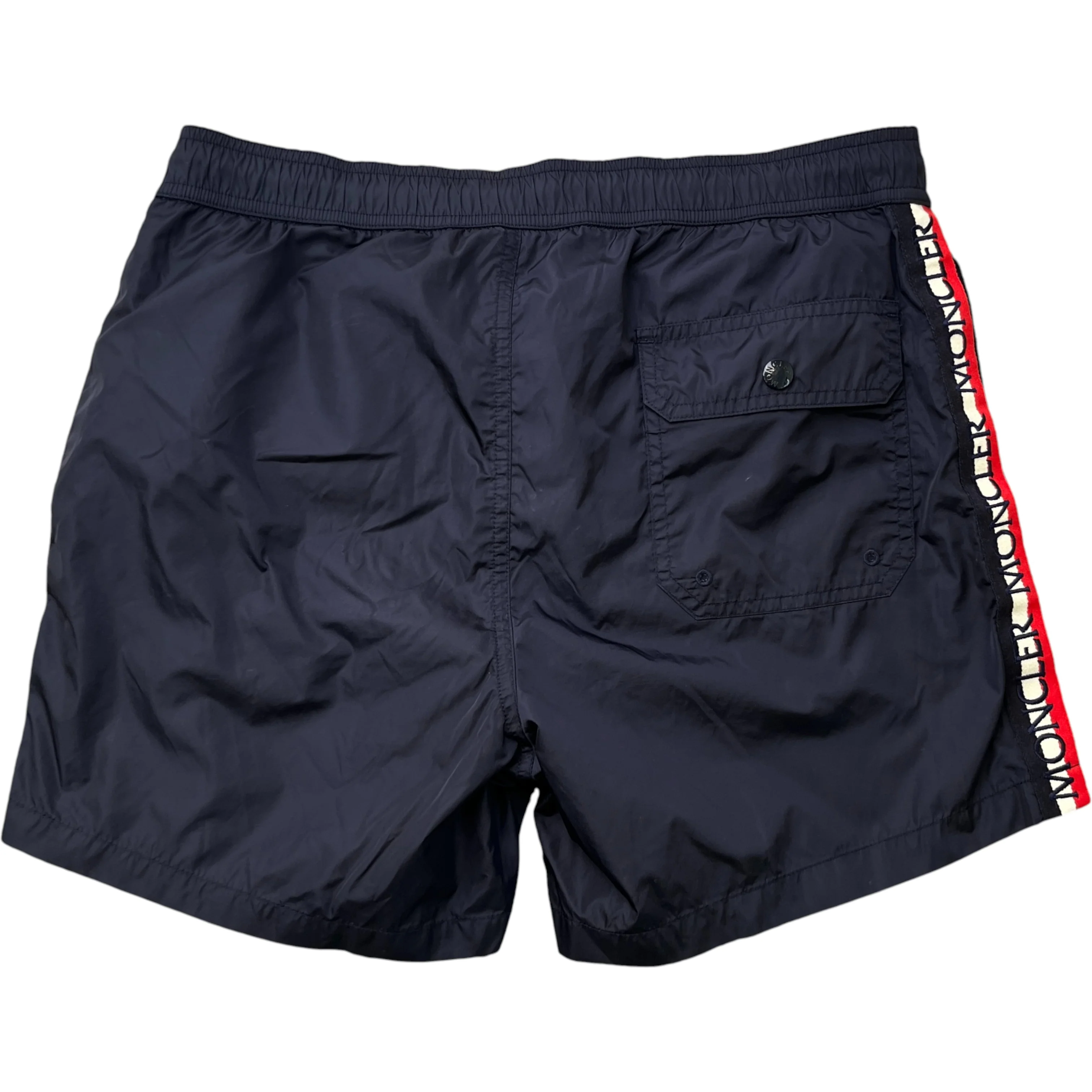 Men's Grosgrain Trimmed Swim Shorts Navy Size M - Image 2