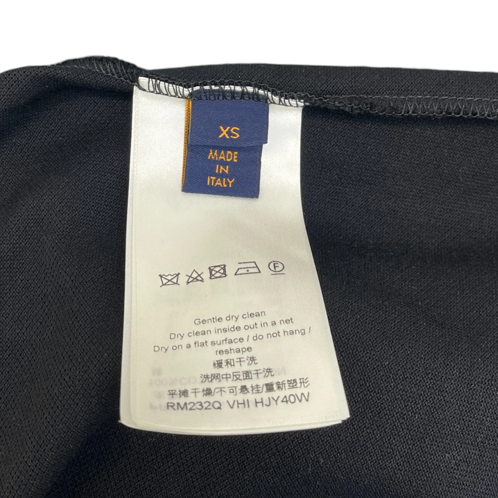 Men's Half Damier T-Shirt Black Size XS - Image 6