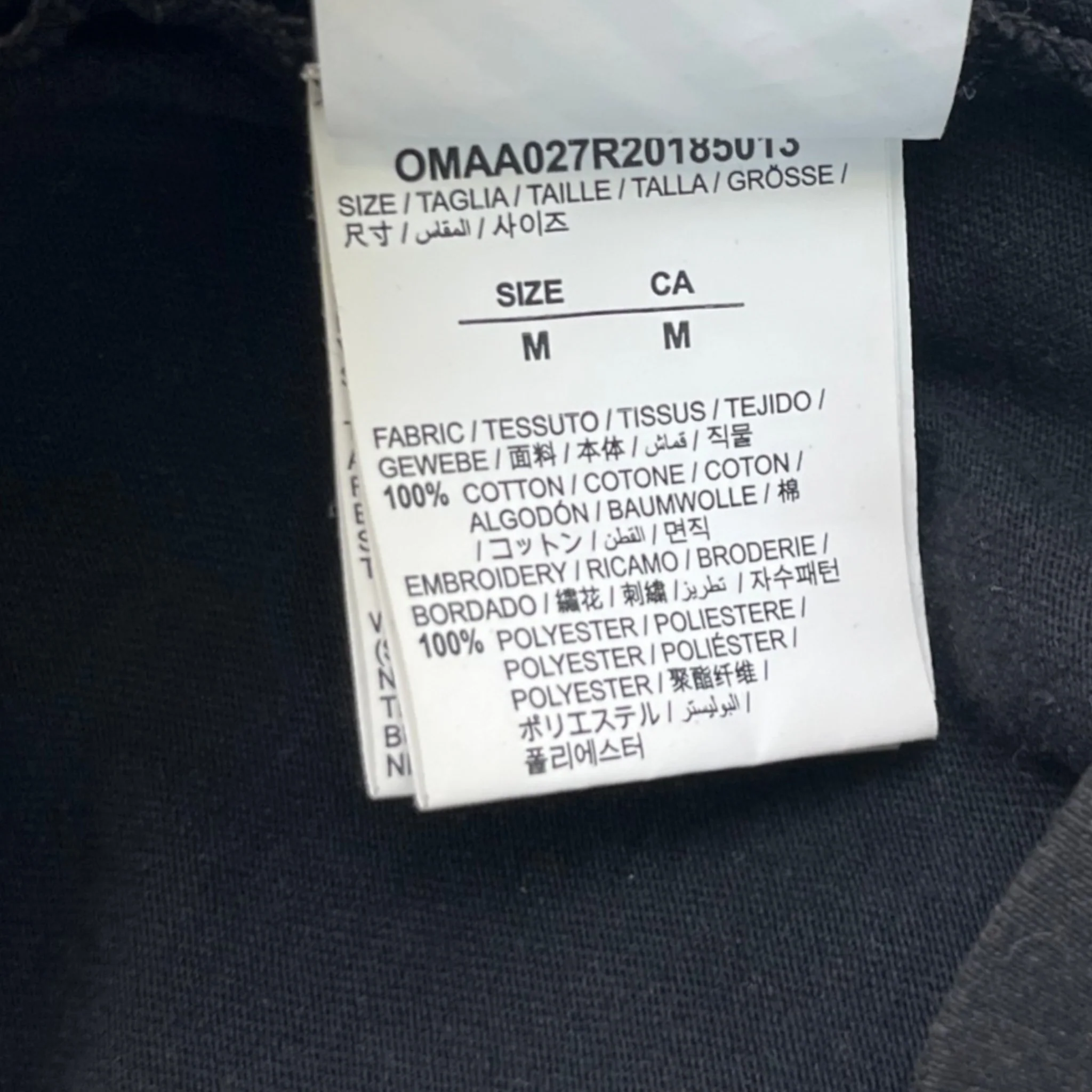 Men's Hand Logo T-Shirt Black Size M - Image 7