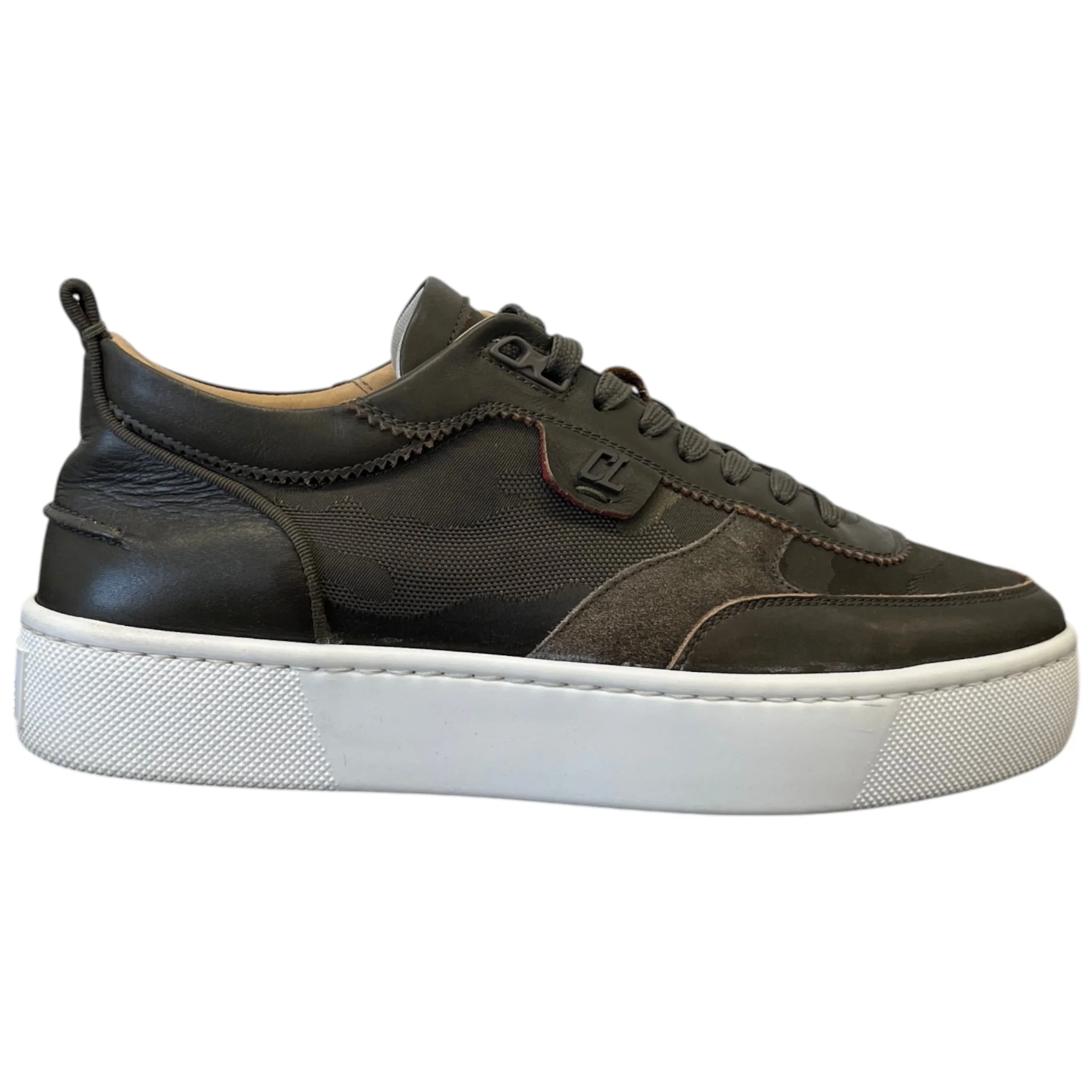 Men's Happyru Low Trainers Khaki Size EU 40.5 / UK 6.5