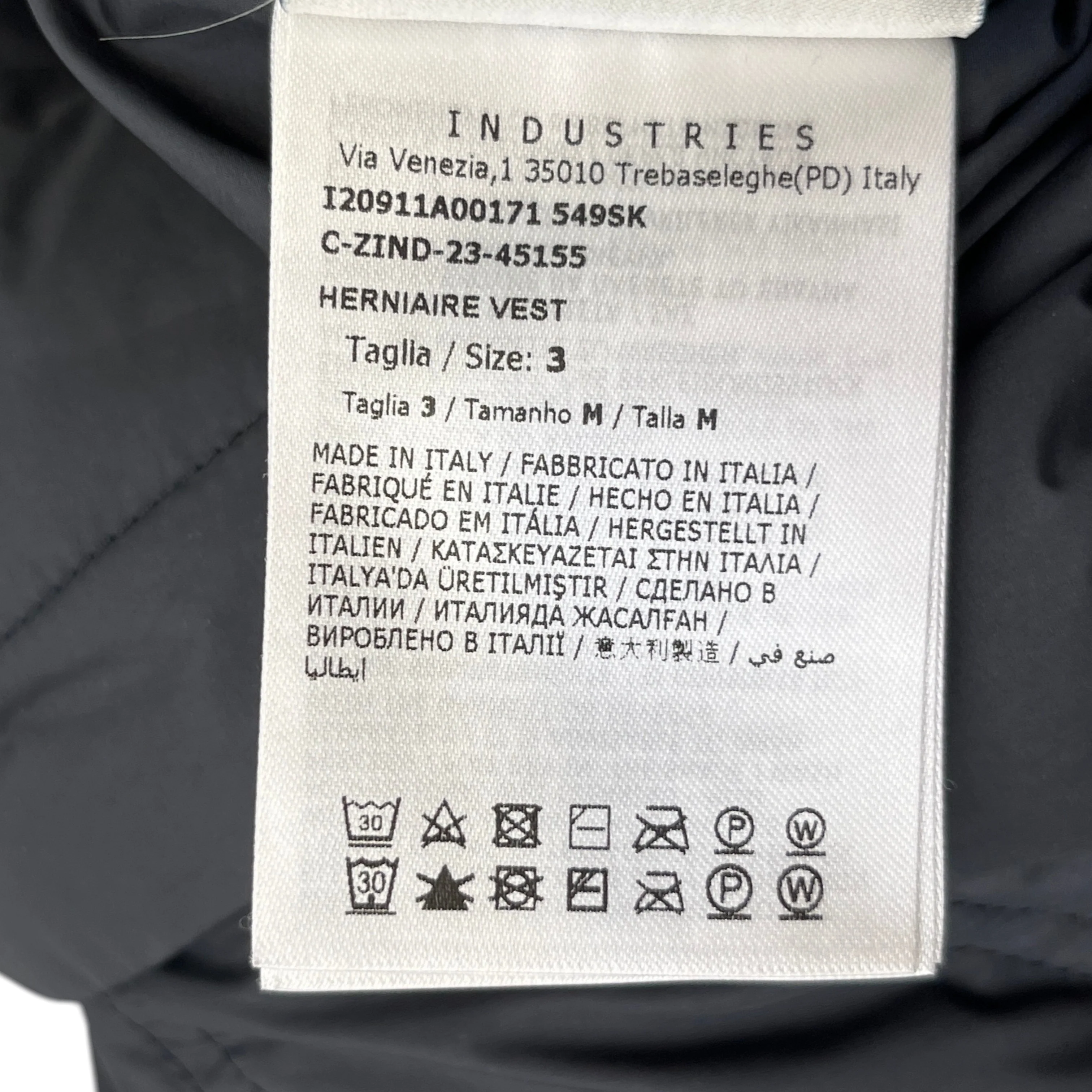 Men's Herniaire Down Gilet Black Size 3 / L - Image 9