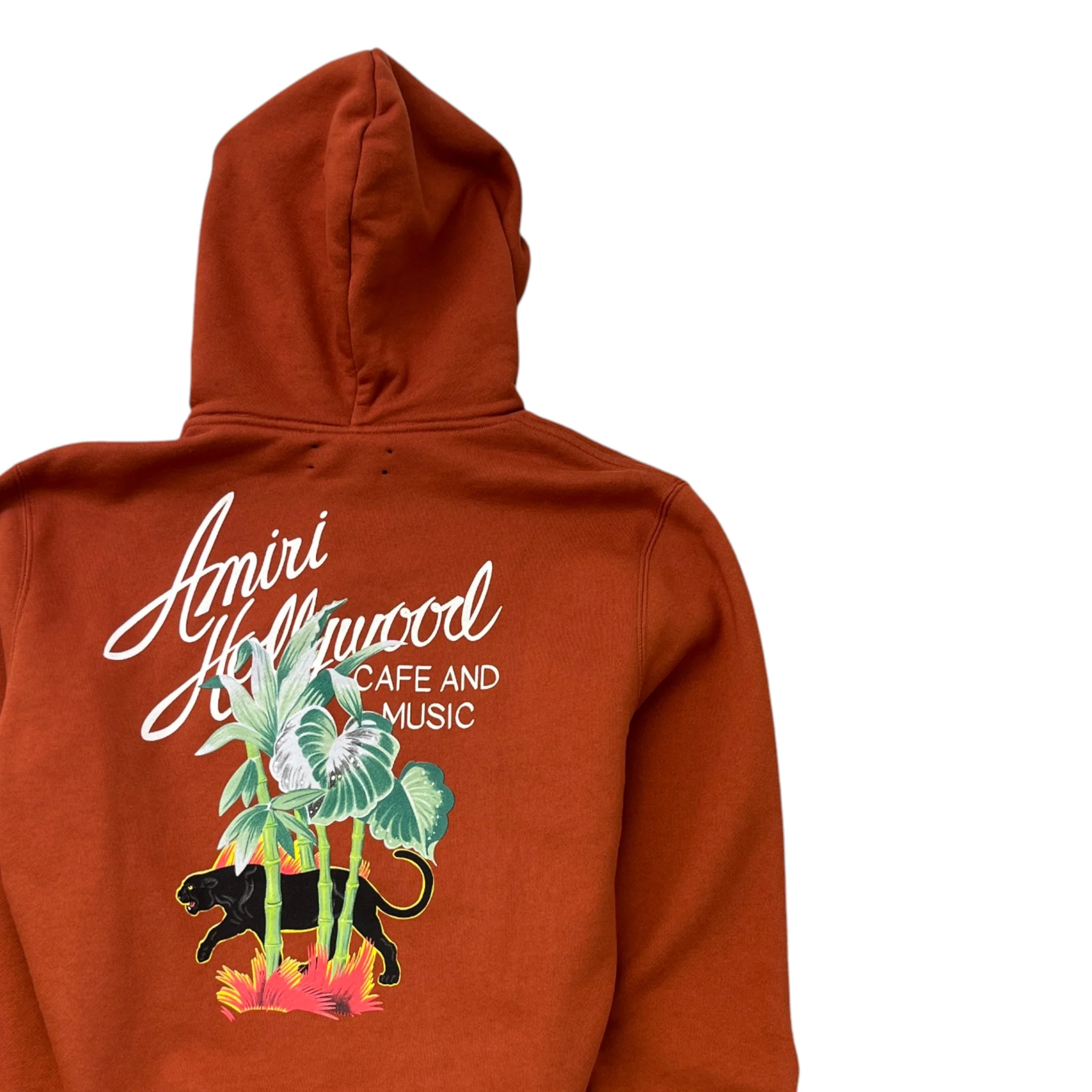 Men's Hollywood Hoodie Burnt Orange Size S - Image 4