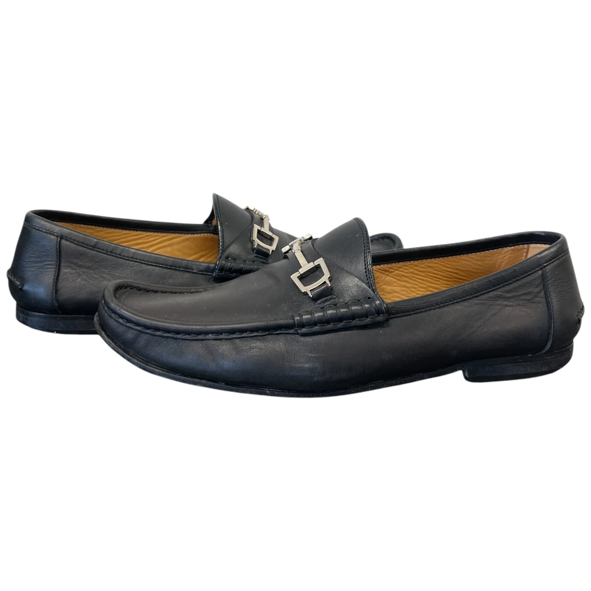 Men's Horsebit Leather Loafers Brown Size EU 41 / UK 7 - Image 3