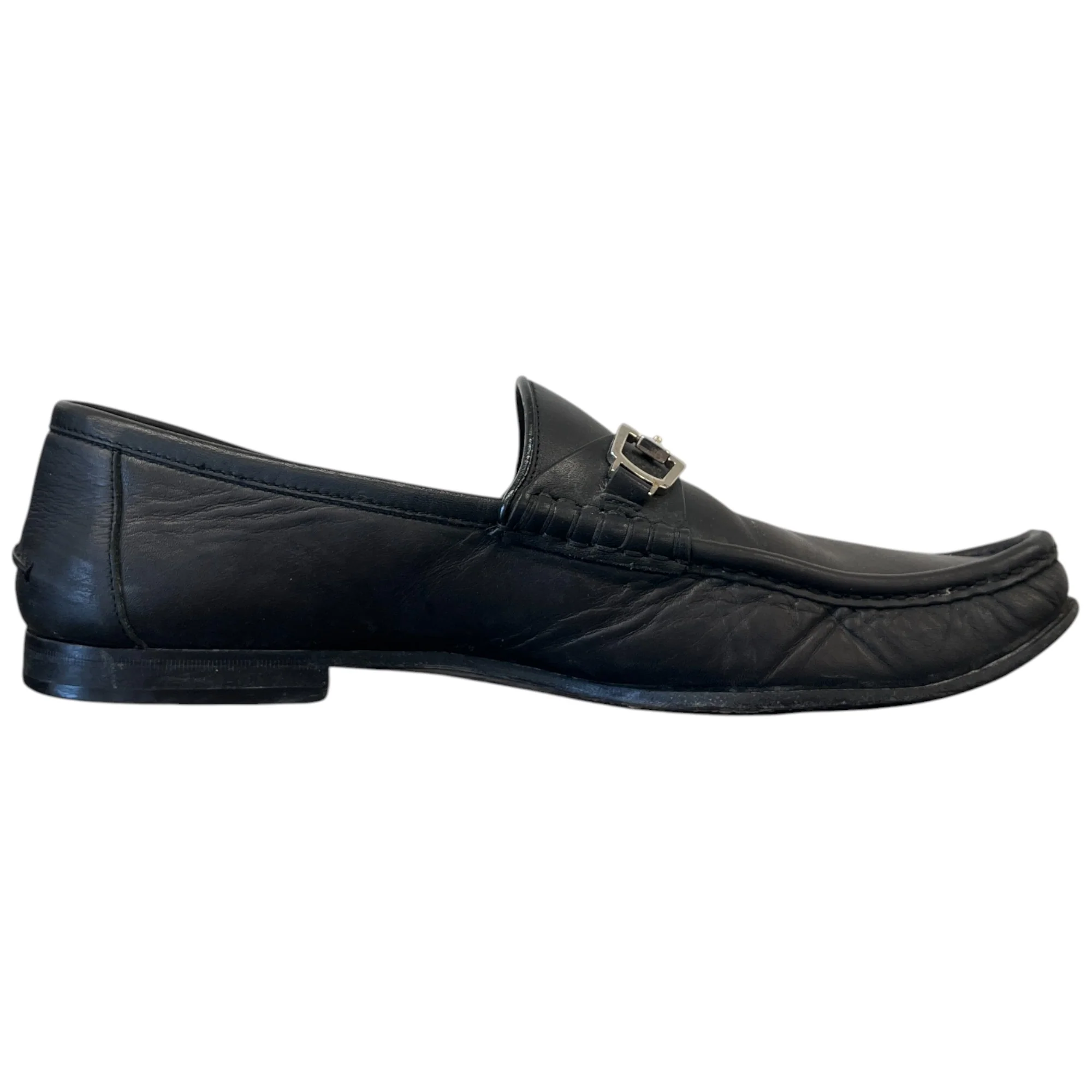 Men's Horsebit Leather Loafers Brown Size EU 41 / UK 7 - Image 4