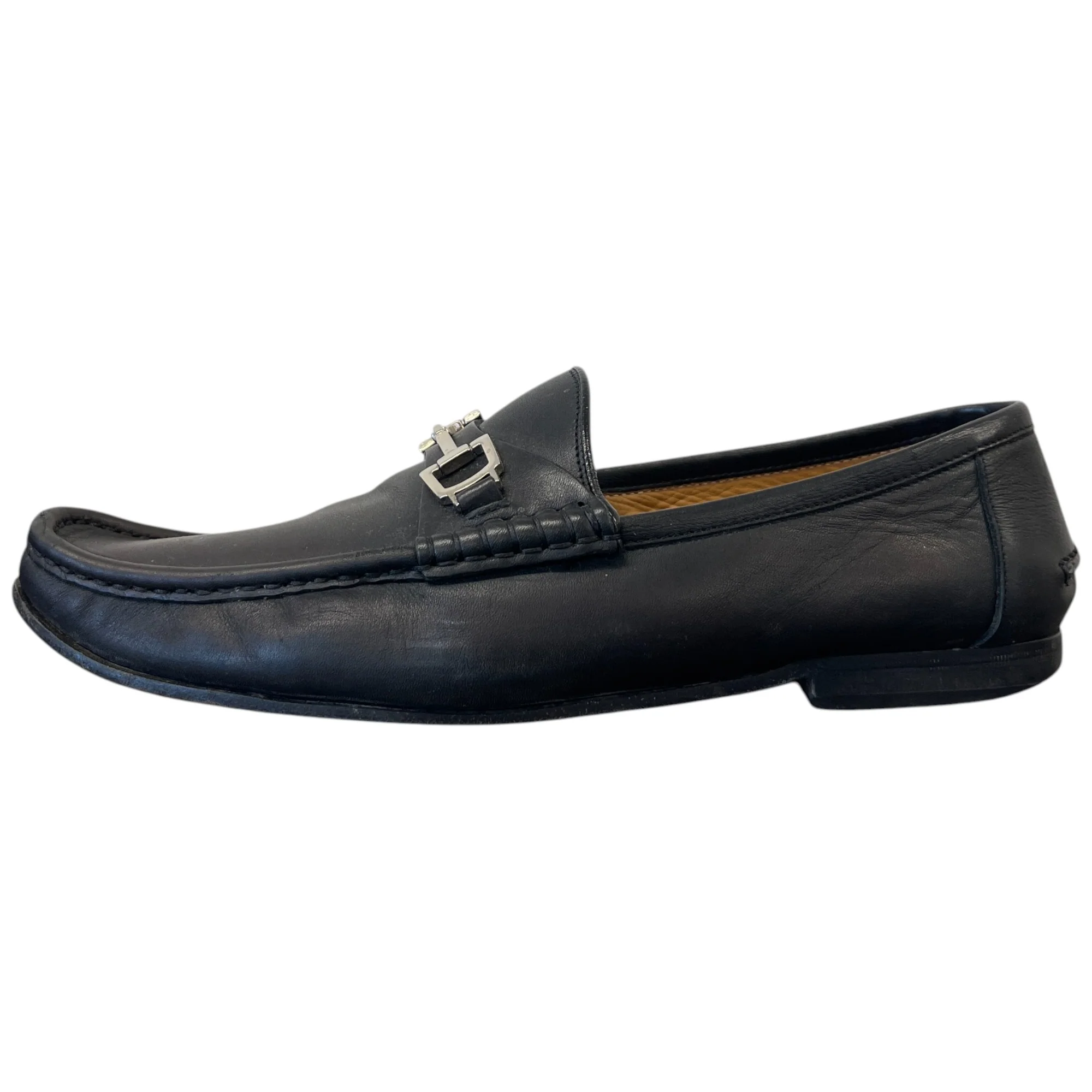 Men's Horsebit Leather Loafers Brown Size EU 41 / UK 7 - Image 5