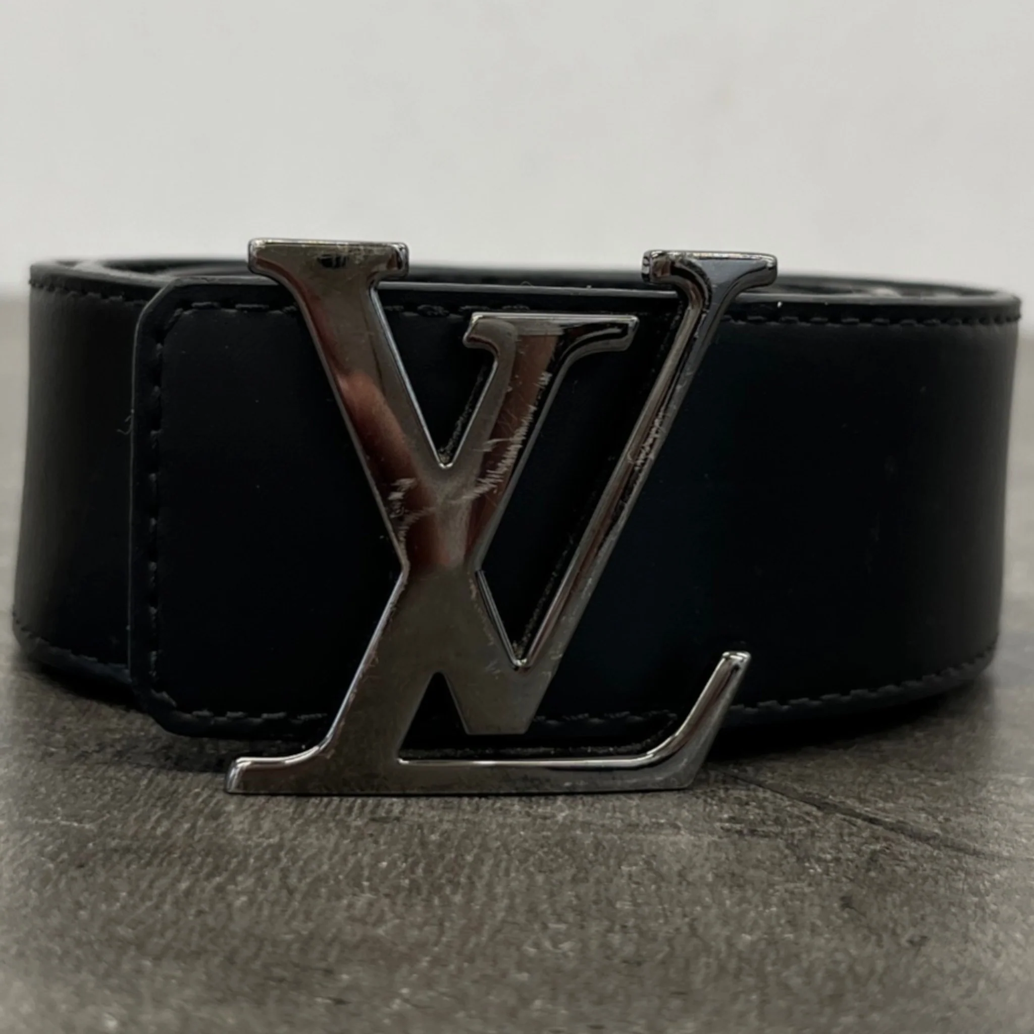 Men's Initiales Monogram Eclipse Belt Black Size Waist 36" - Image 8