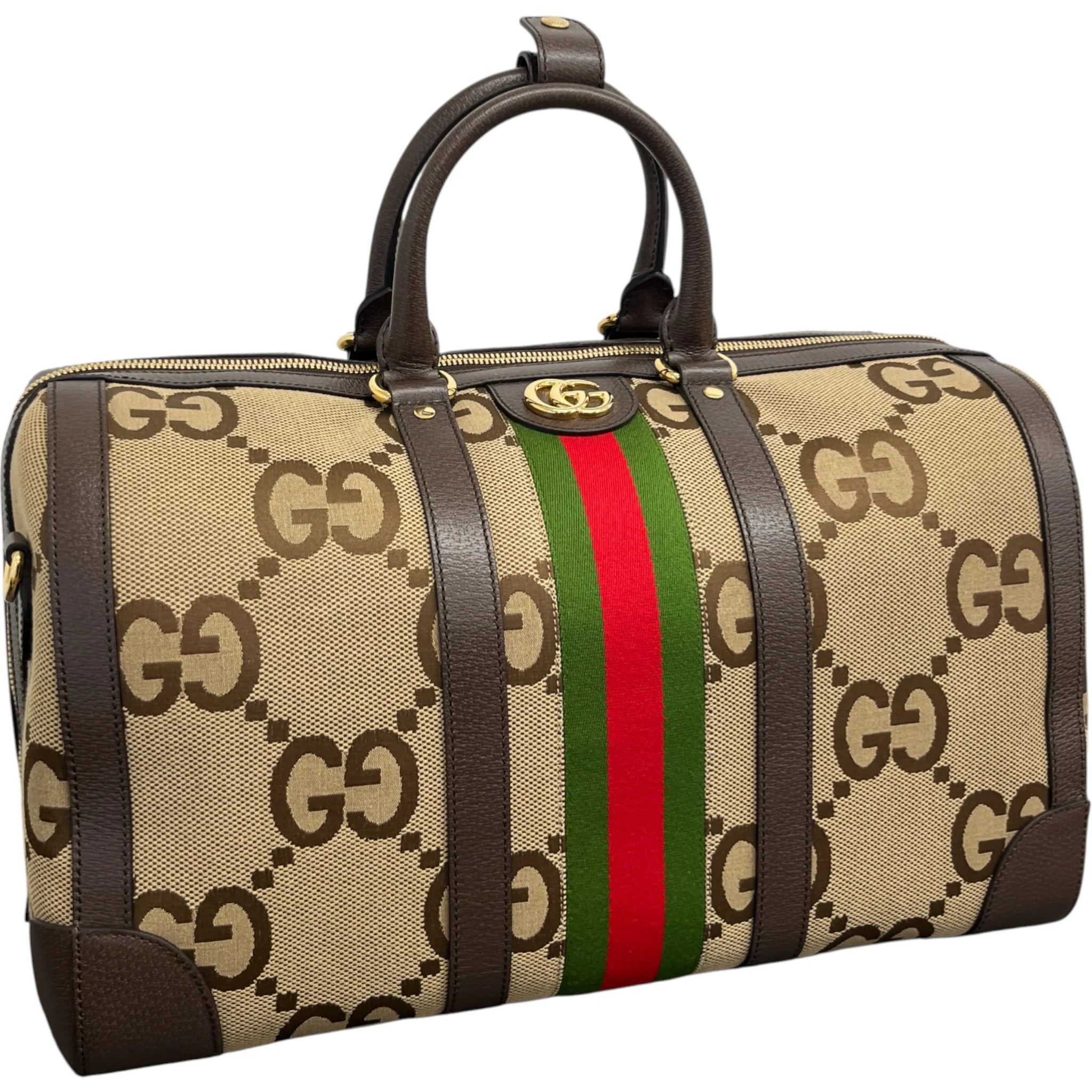 Men's Jumbo Gg Duffle Bag Brown - Image 5