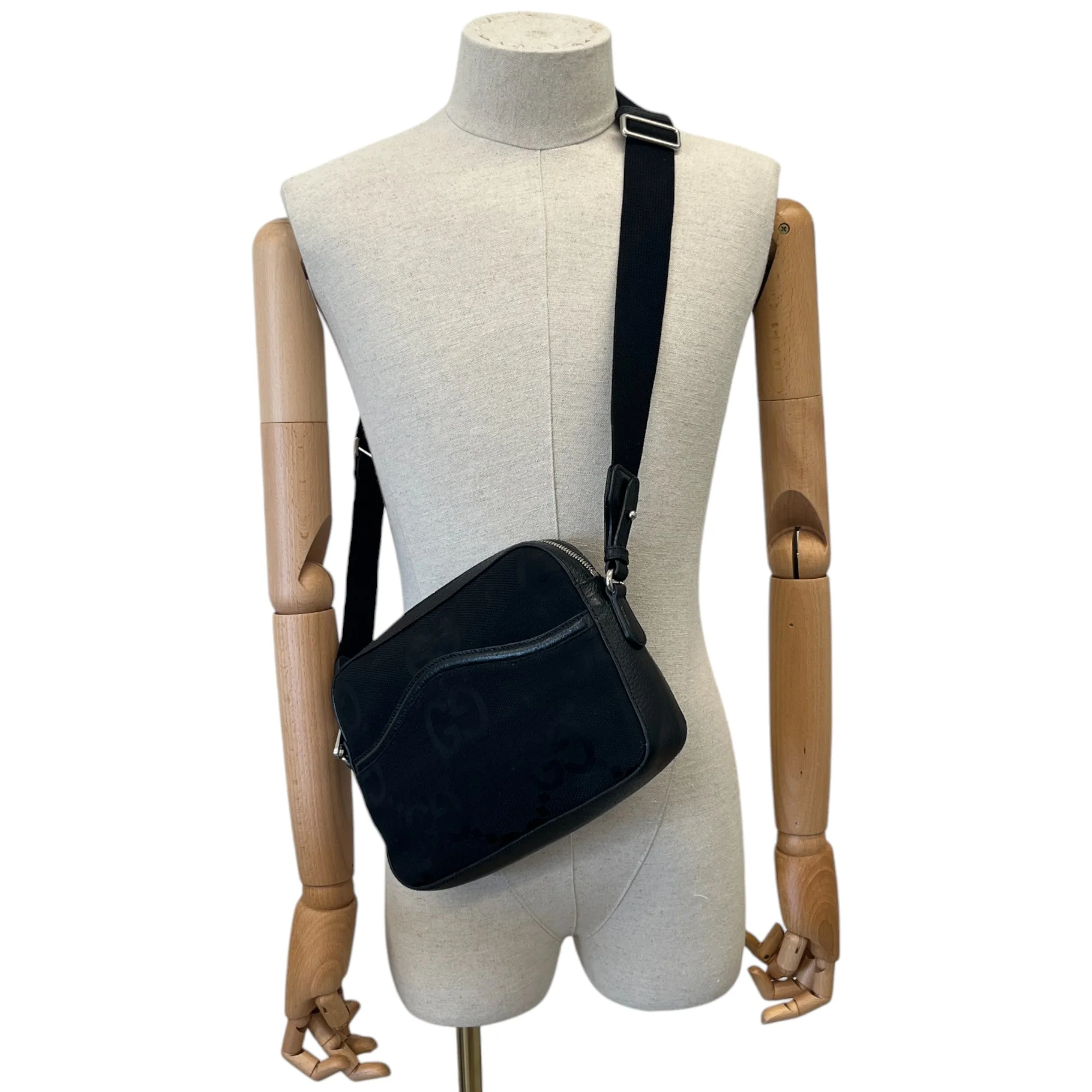 Men's Jumbo Gg Messenger Bag Black - Image 12