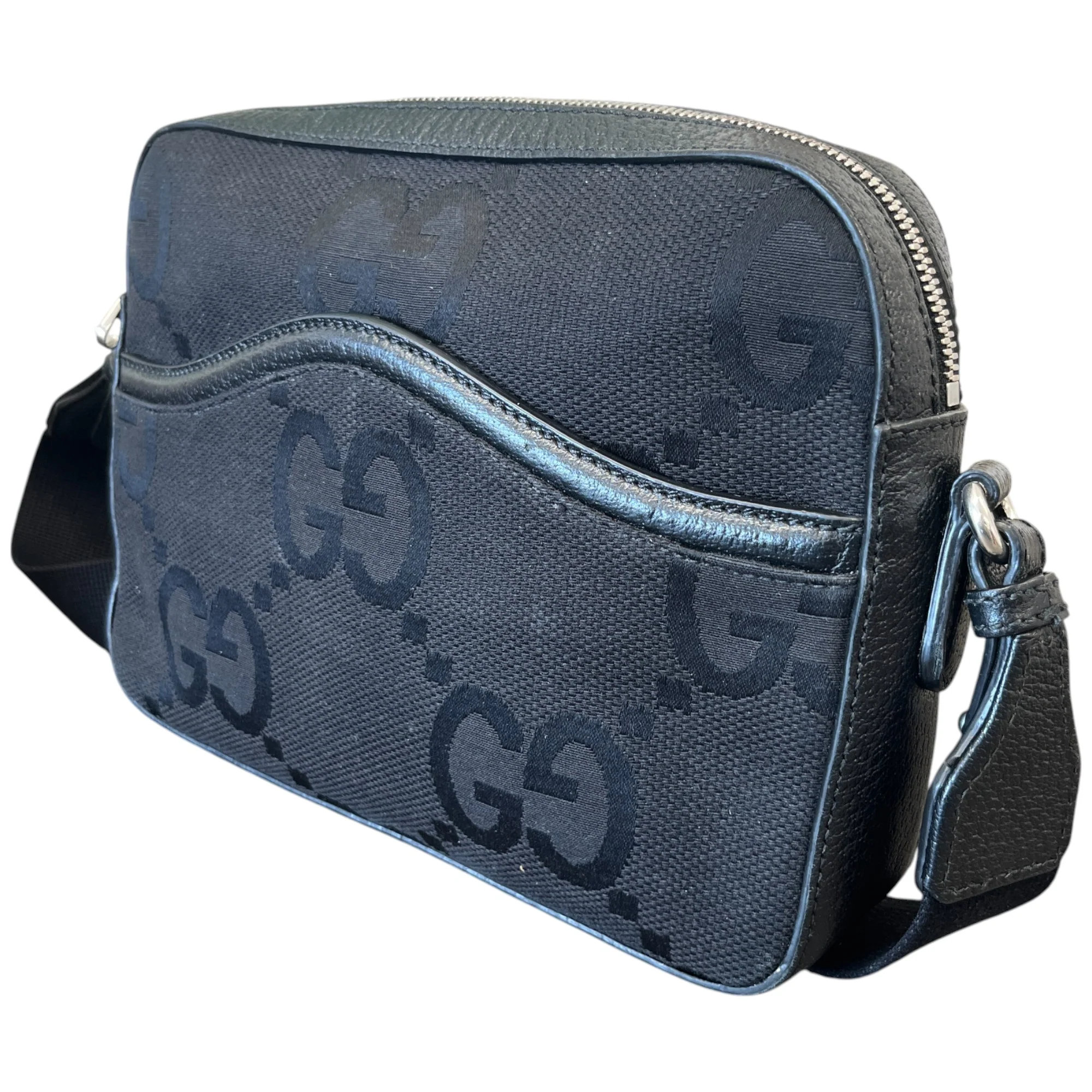 Men's Jumbo Gg Messenger Bag Black - Image 4