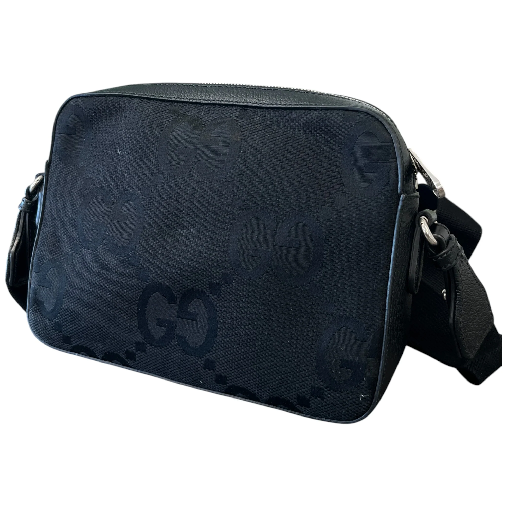 Men's Jumbo Gg Messenger Bag Black - Image 8