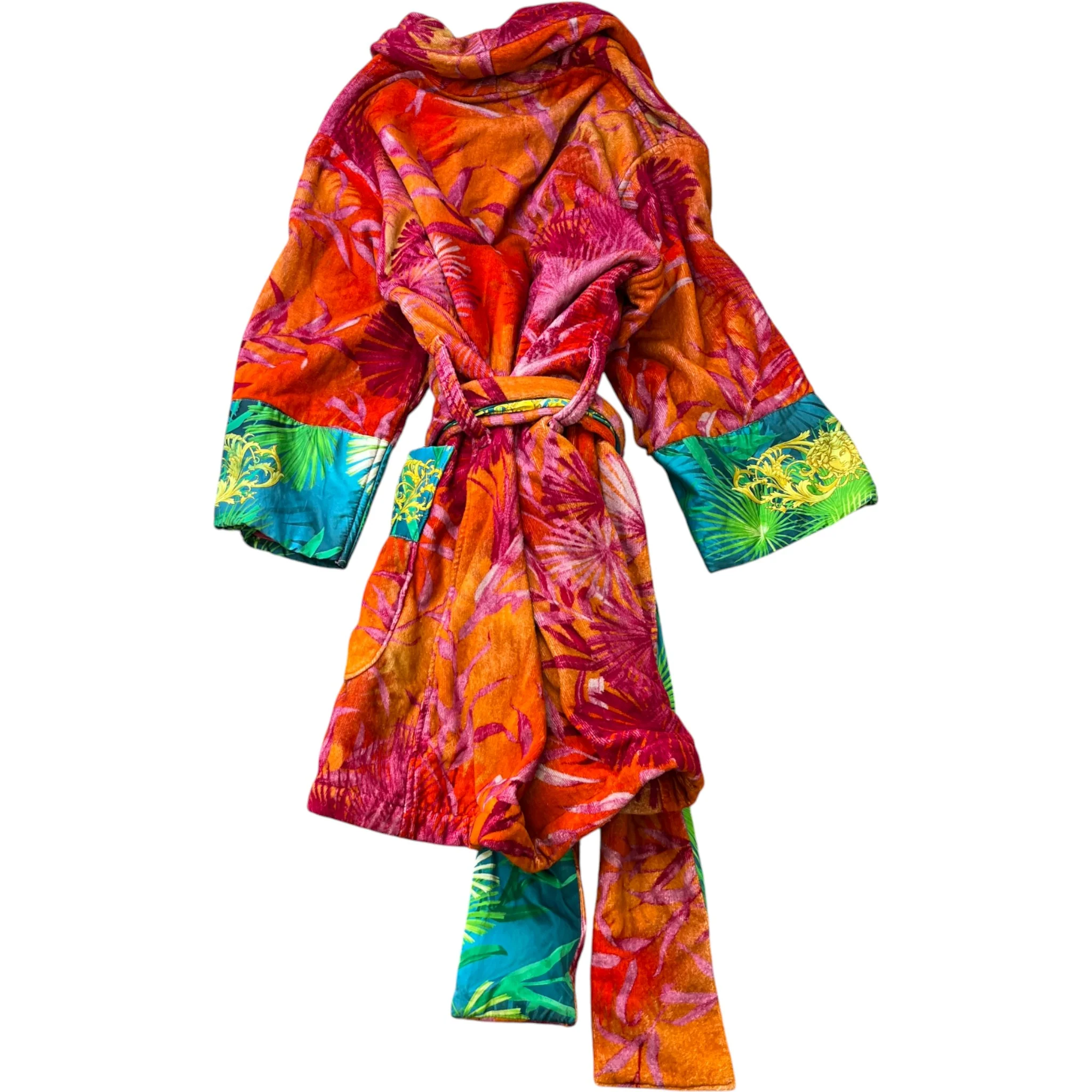 Men's Jungle Print Bath Robe Multi-Coloured Size XL - Image 2