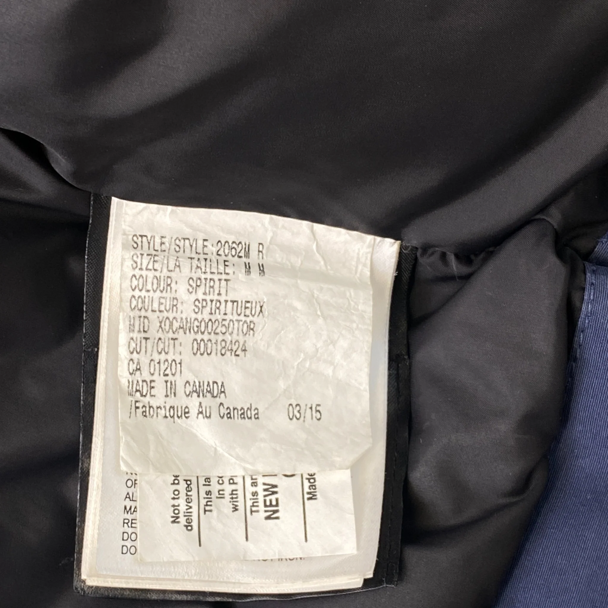 Men's Langford Parka Down Jacket Navy Size M - Image 9