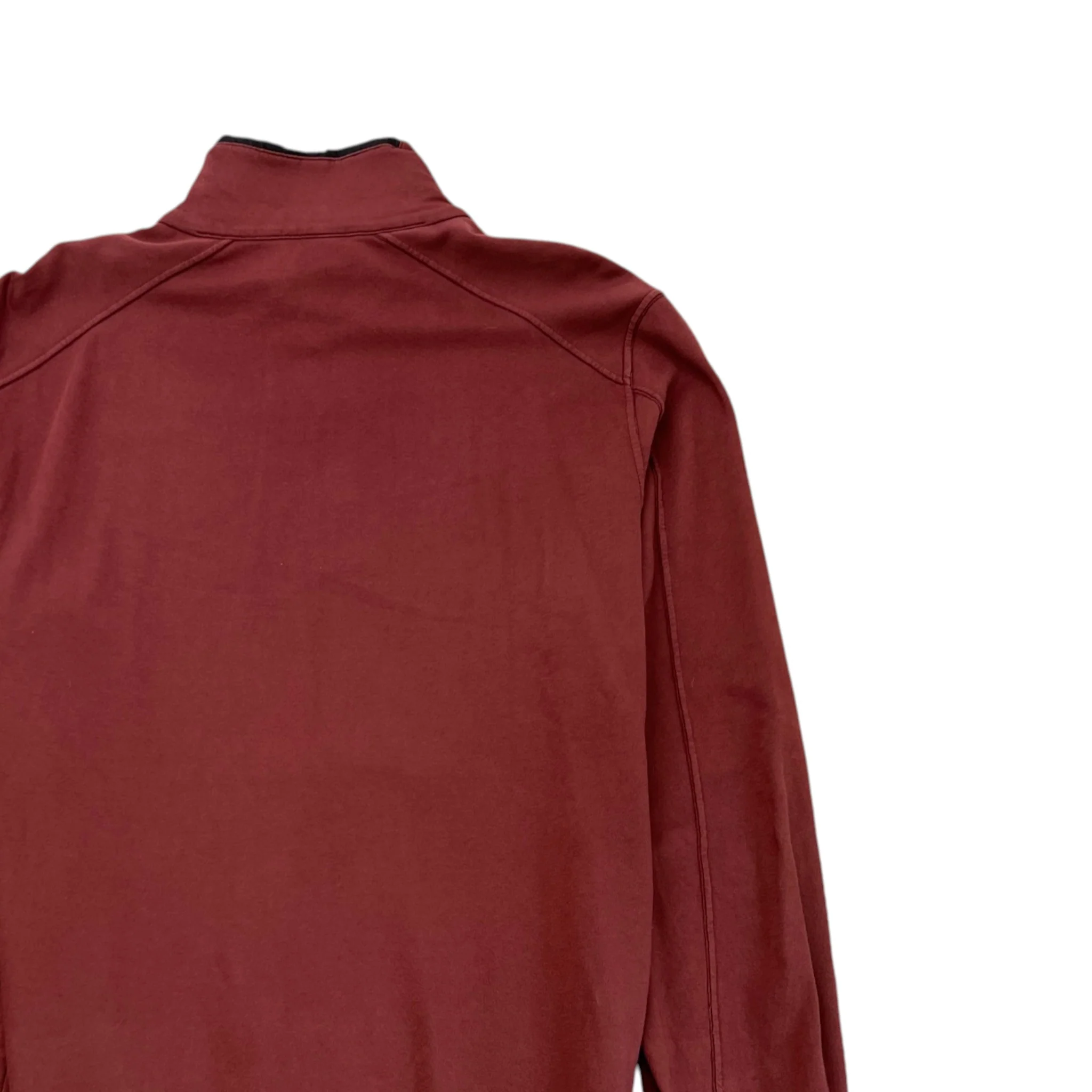 Men's Lens Half Zip Jumper Burgundy Size XXL - Image 4