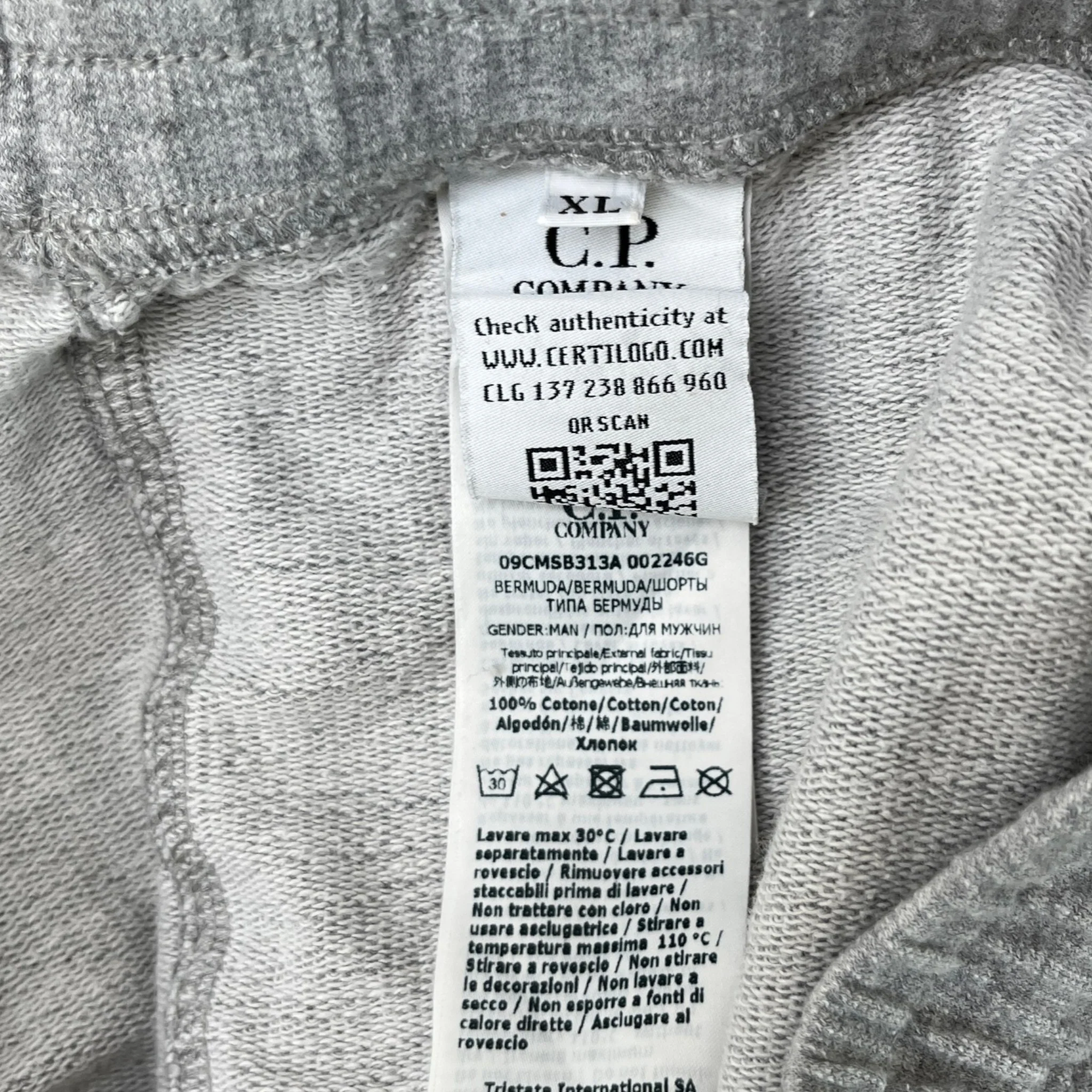 Men's Lens Logo Shorts Grey Size XL - Image 7