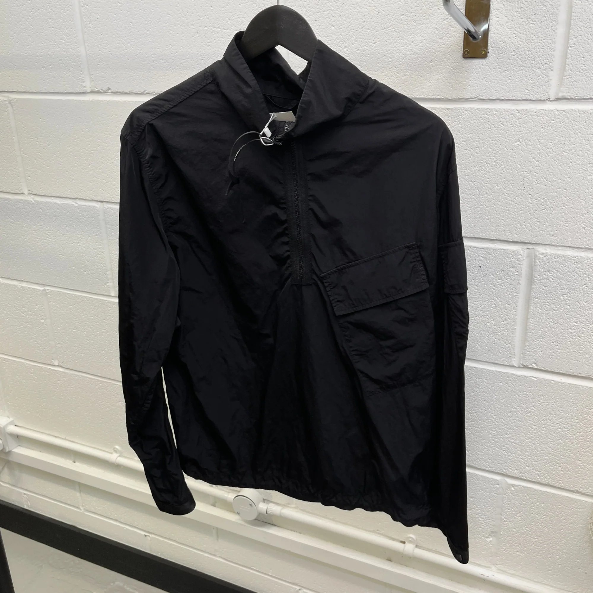 Men's Lens Logo Windbreaker Black Size S - Image 8