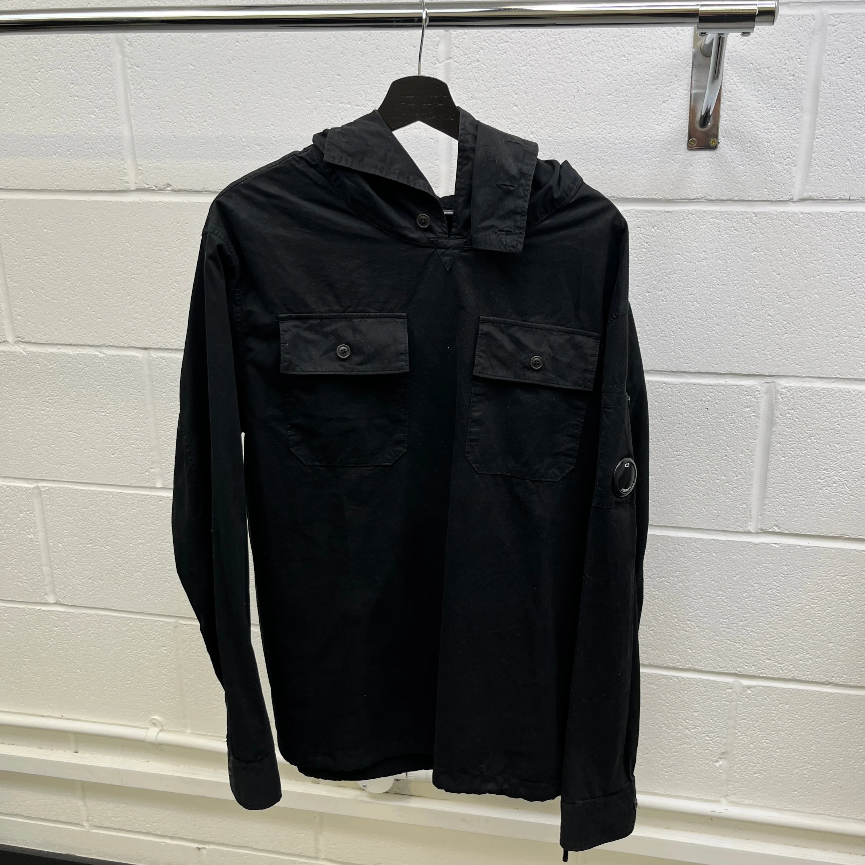 Men's Lens Smock OverShirt Black Size M - Image 7