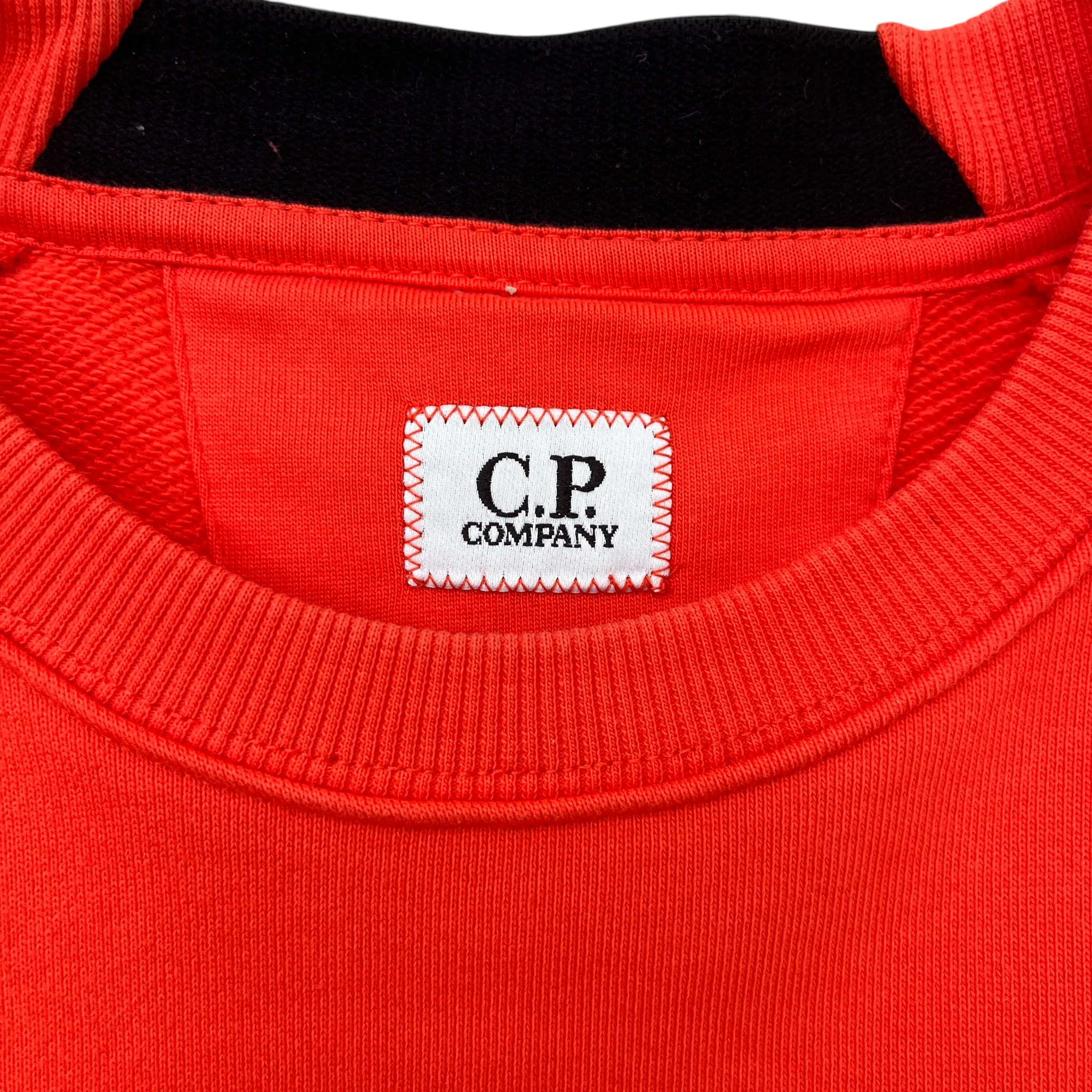 Men's Lens Sweatshirt Orange Size XS - Image 7