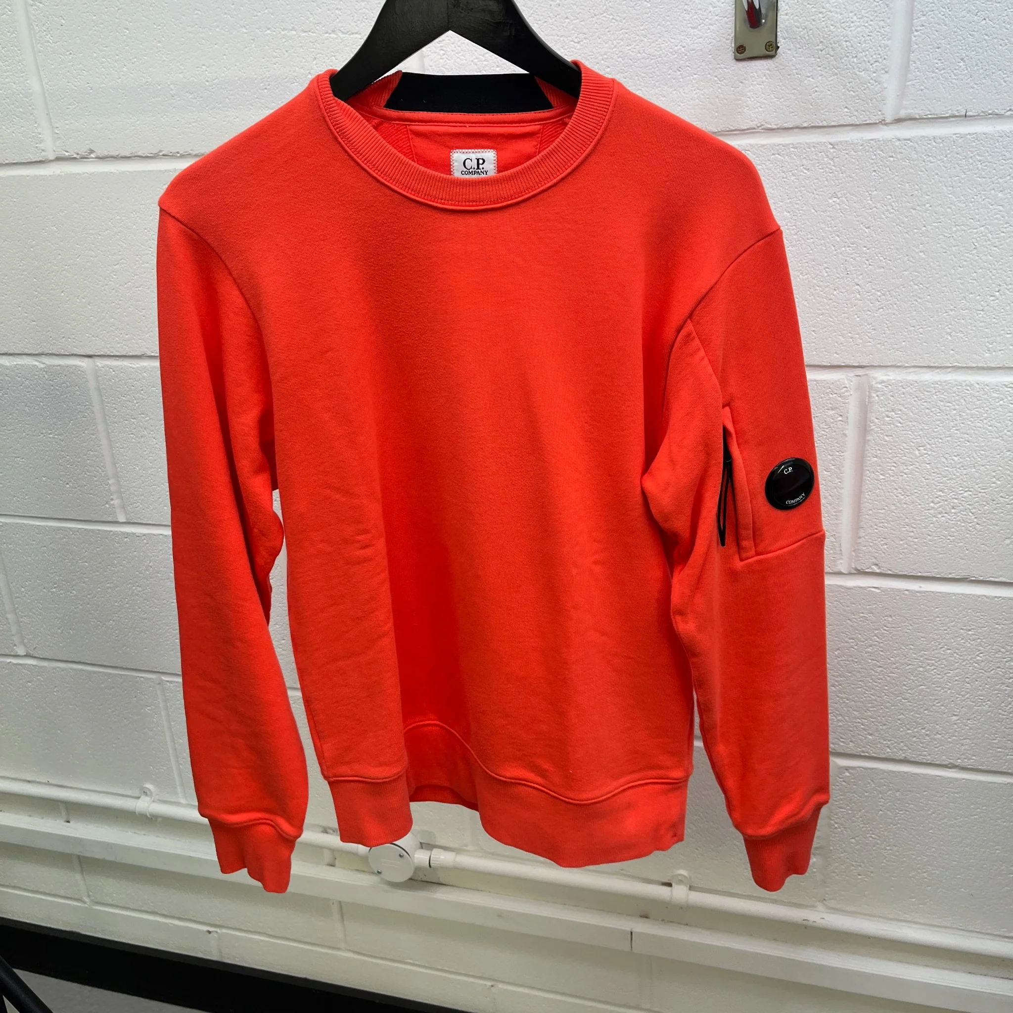 Men's Lens Sweatshirt Orange Size XS - Image 8