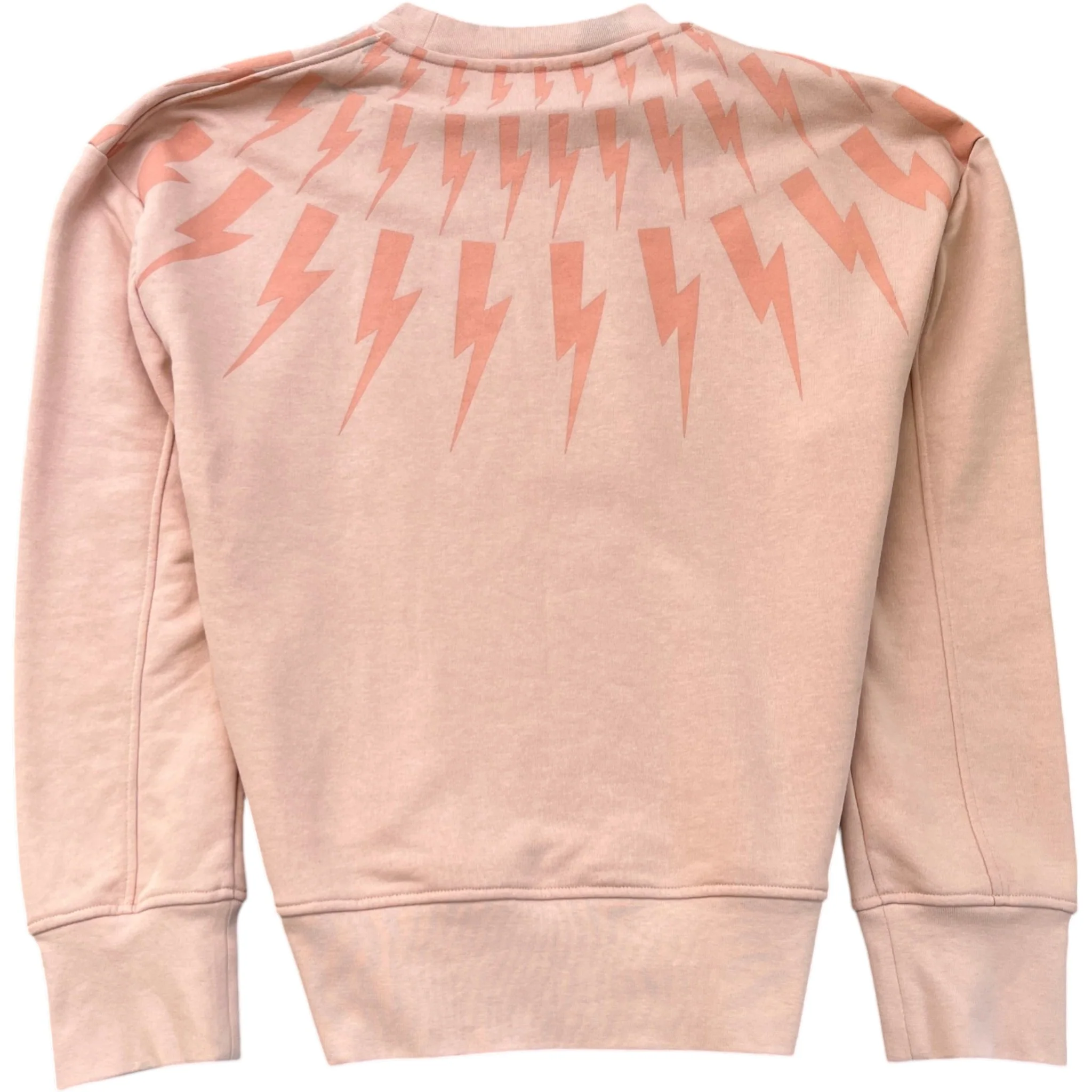 Men's Lightning Bolt Logo Sweatshirt Pink Size XS - Image 2