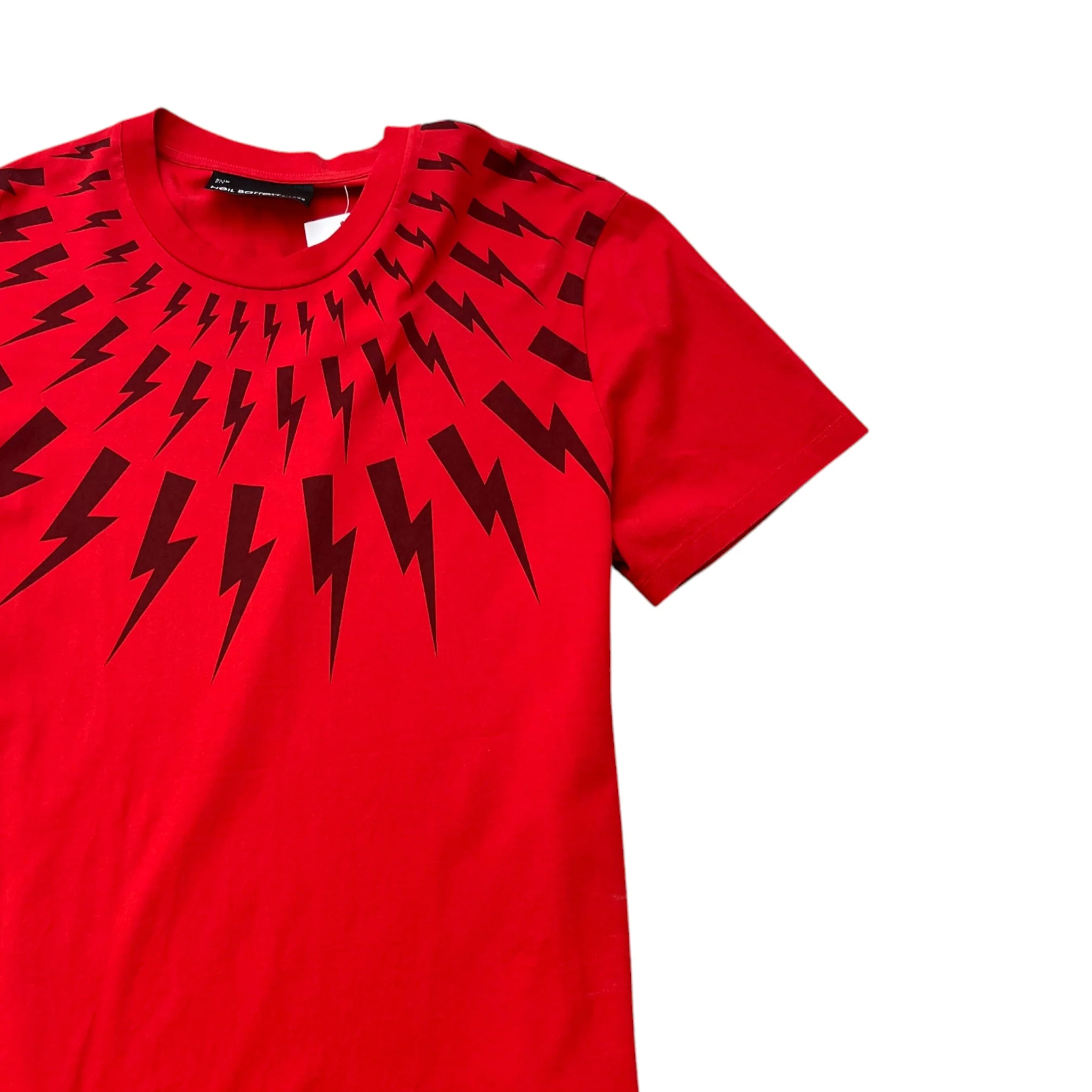 Men's Lightning Bolt T-Shirt Red Size XL - Image 3