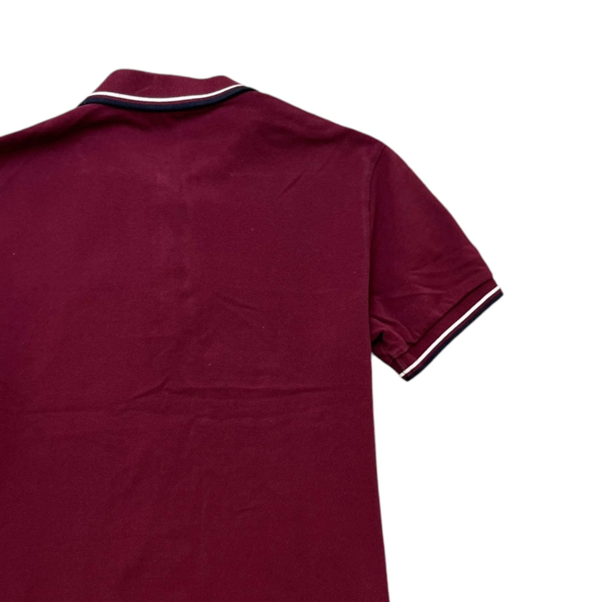Men's Linea Rosa Polo Shirt Burgundy Size S - Image 4