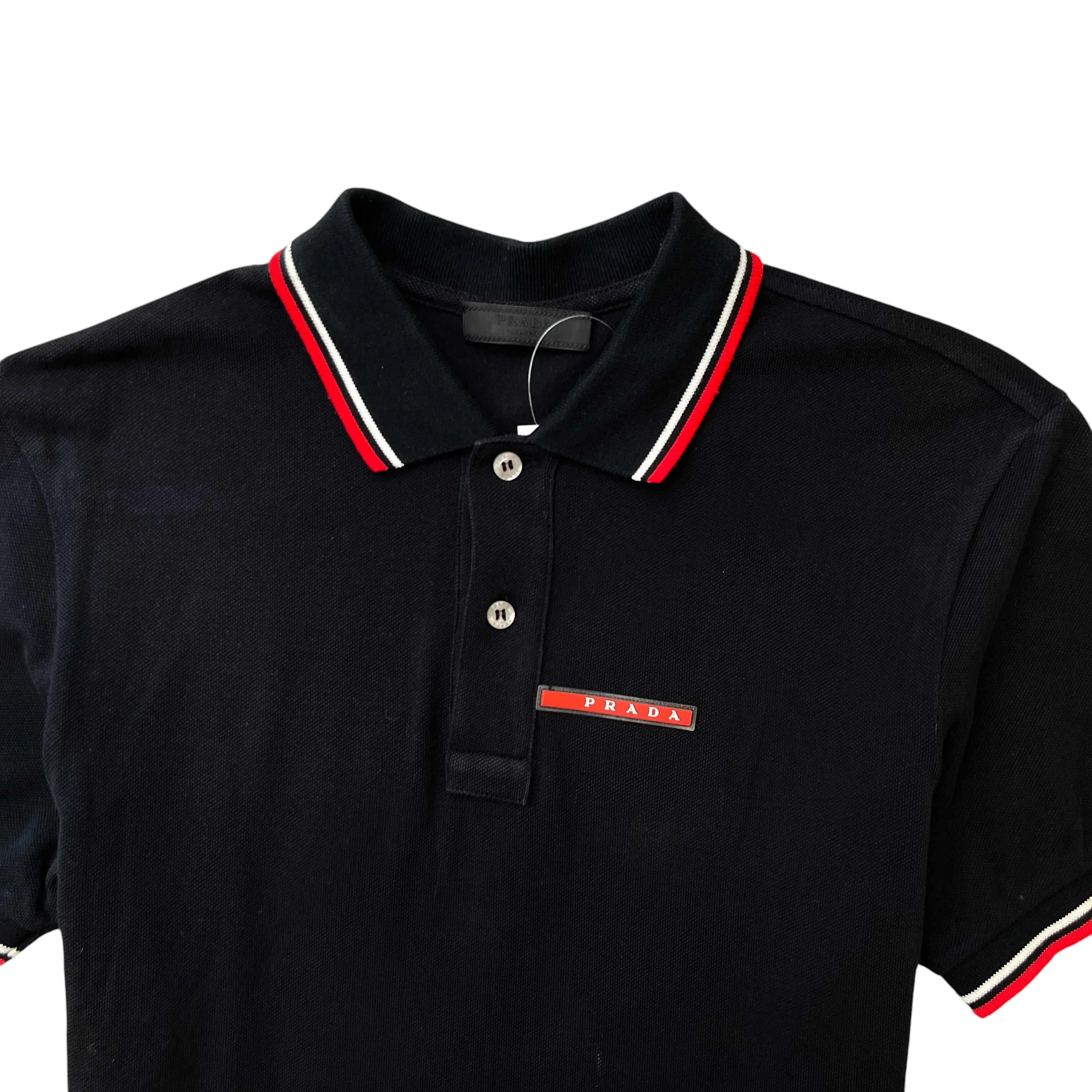 Men's Linea Rossa Polo Shirt Black Size S - Image 5