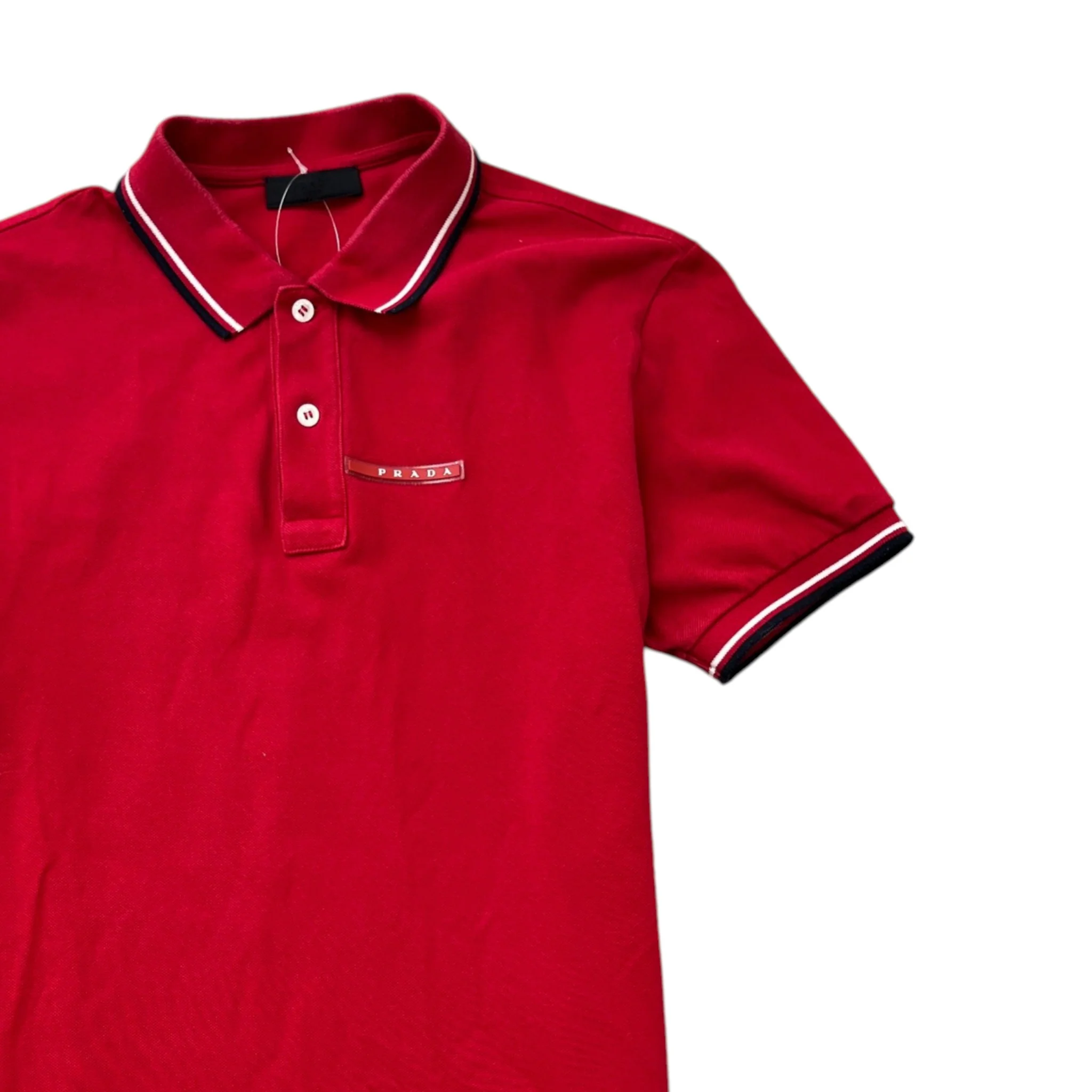 Men's Linea Rossa Polo Shirt Red Size M - Image 3