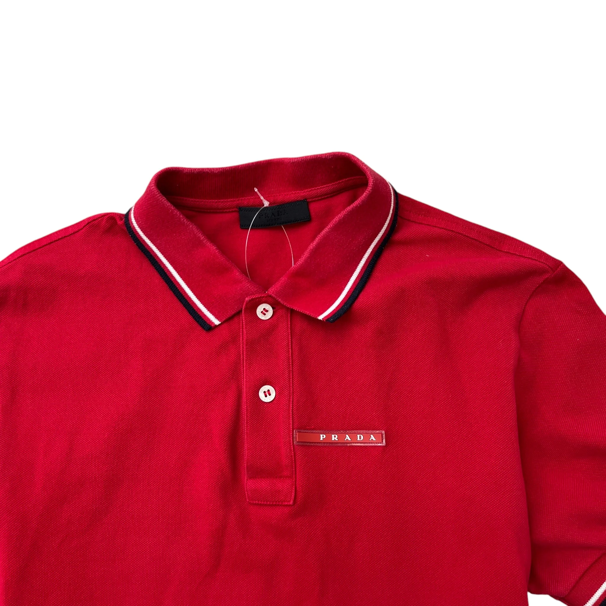 Men's Linea Rossa Polo Shirt Red Size M - Image 5