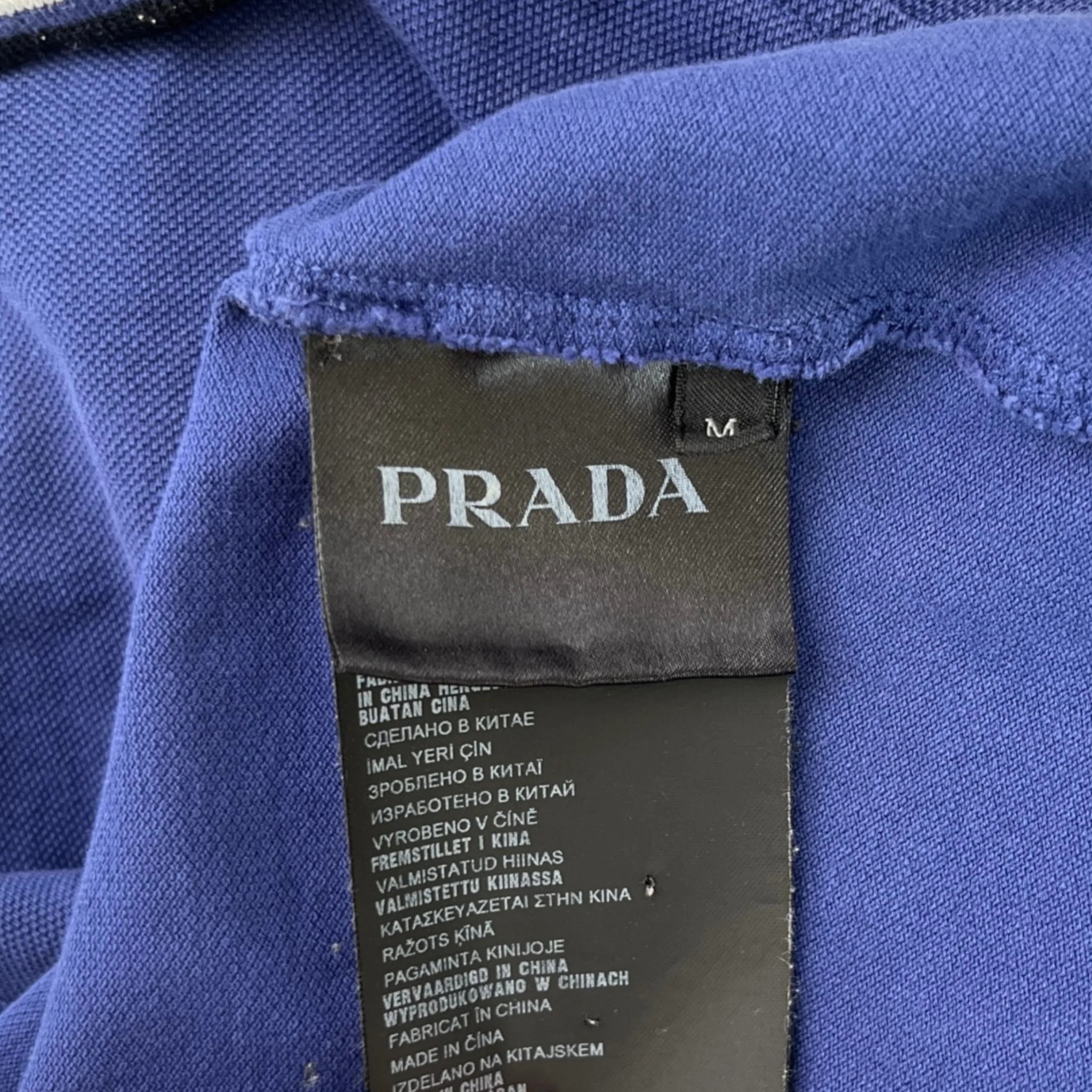 Men's Linear Rosa Polo Shirt Blue Size M - Image 7