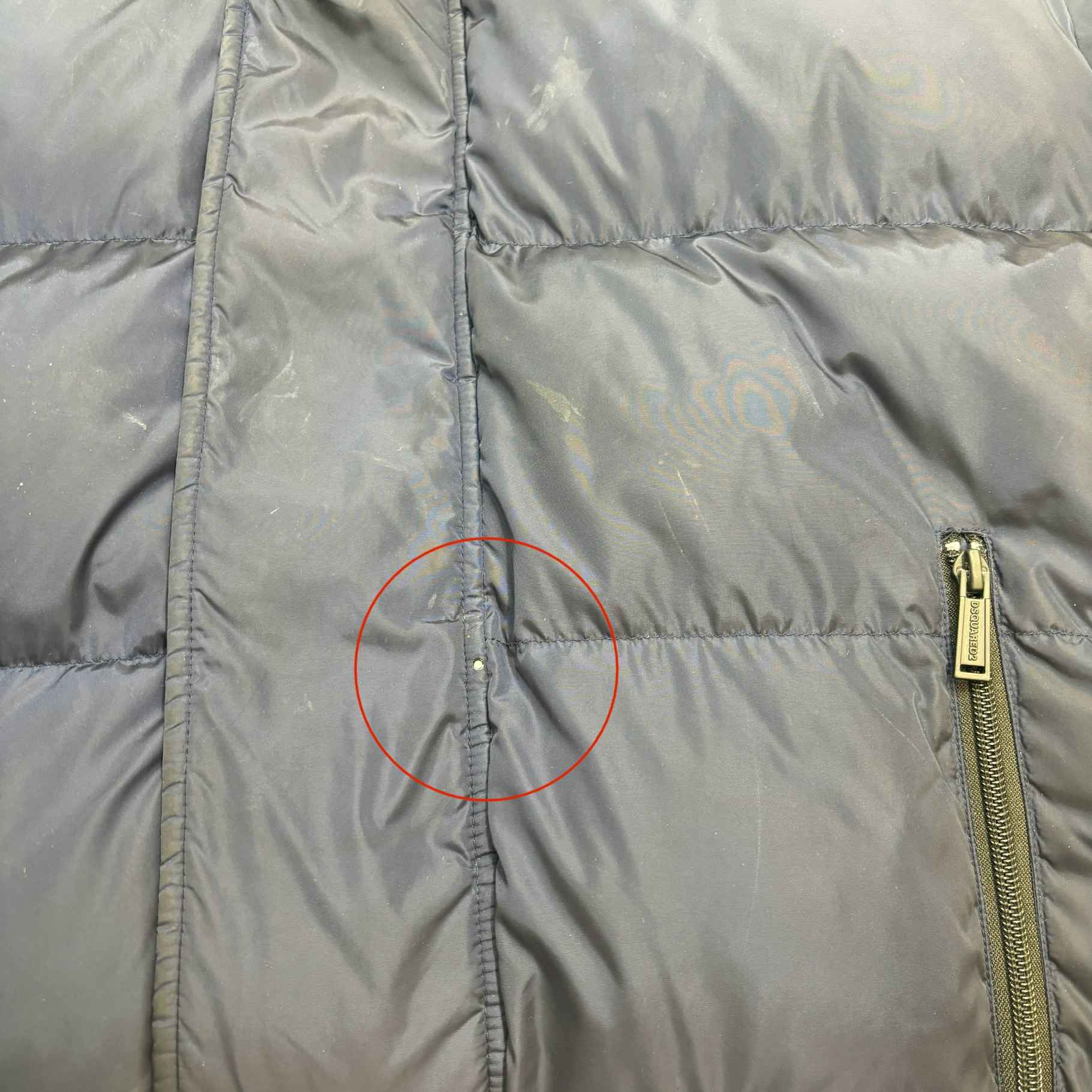 Men's Logo Down Jacket Navy Size Age 16 - Image 8