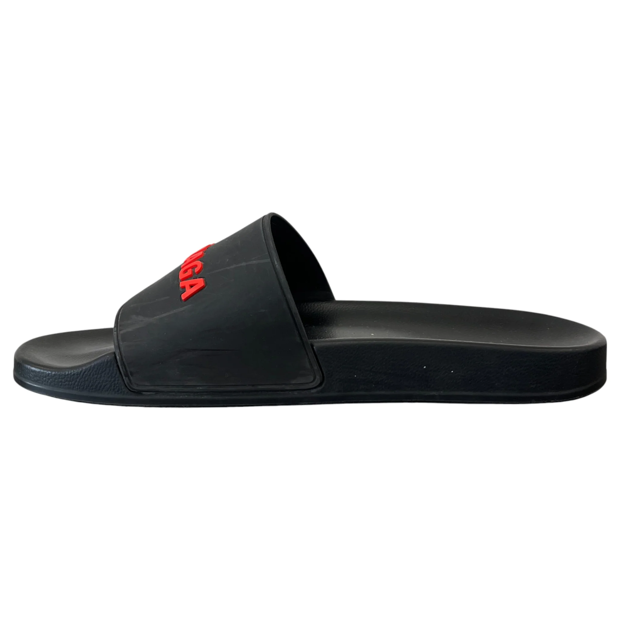 Men's Logo Embossed Slides Black Size EU 46 / UK 12 - Image 2