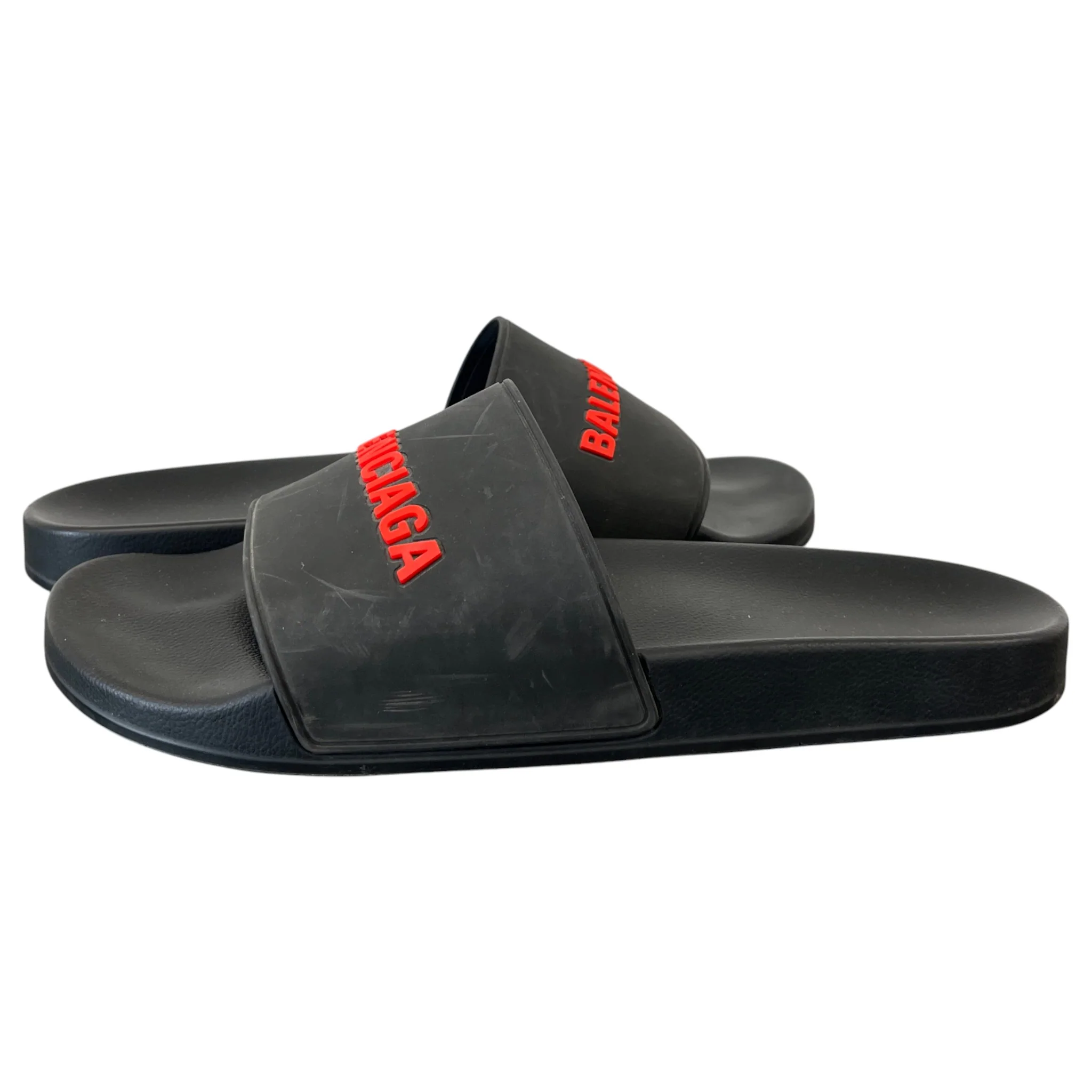 Men's Logo Embossed Slides Black Size EU 46 / UK 12 - Image 3
