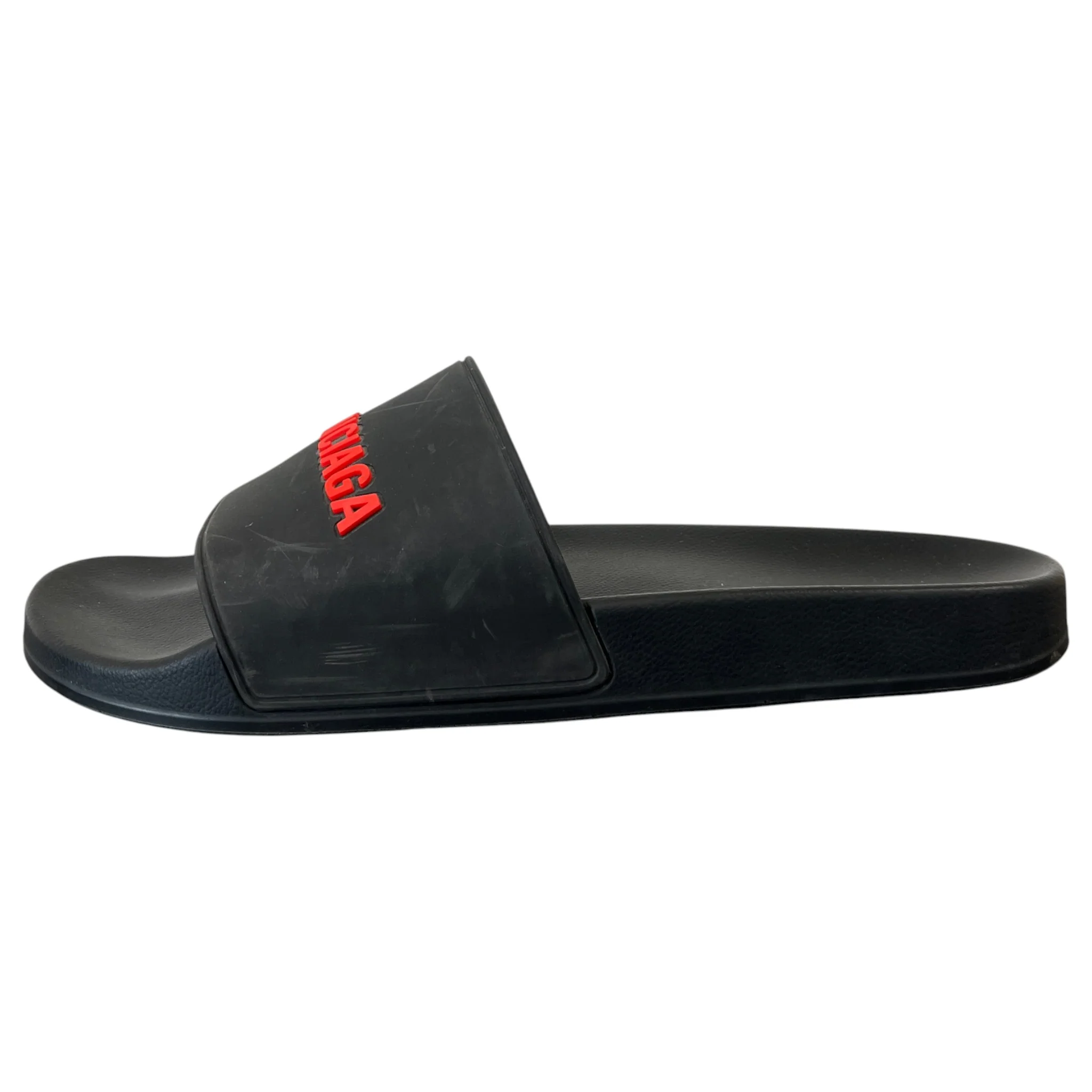 Men's Logo Embossed Slides Black Size EU 46 / UK 12 - Image 5