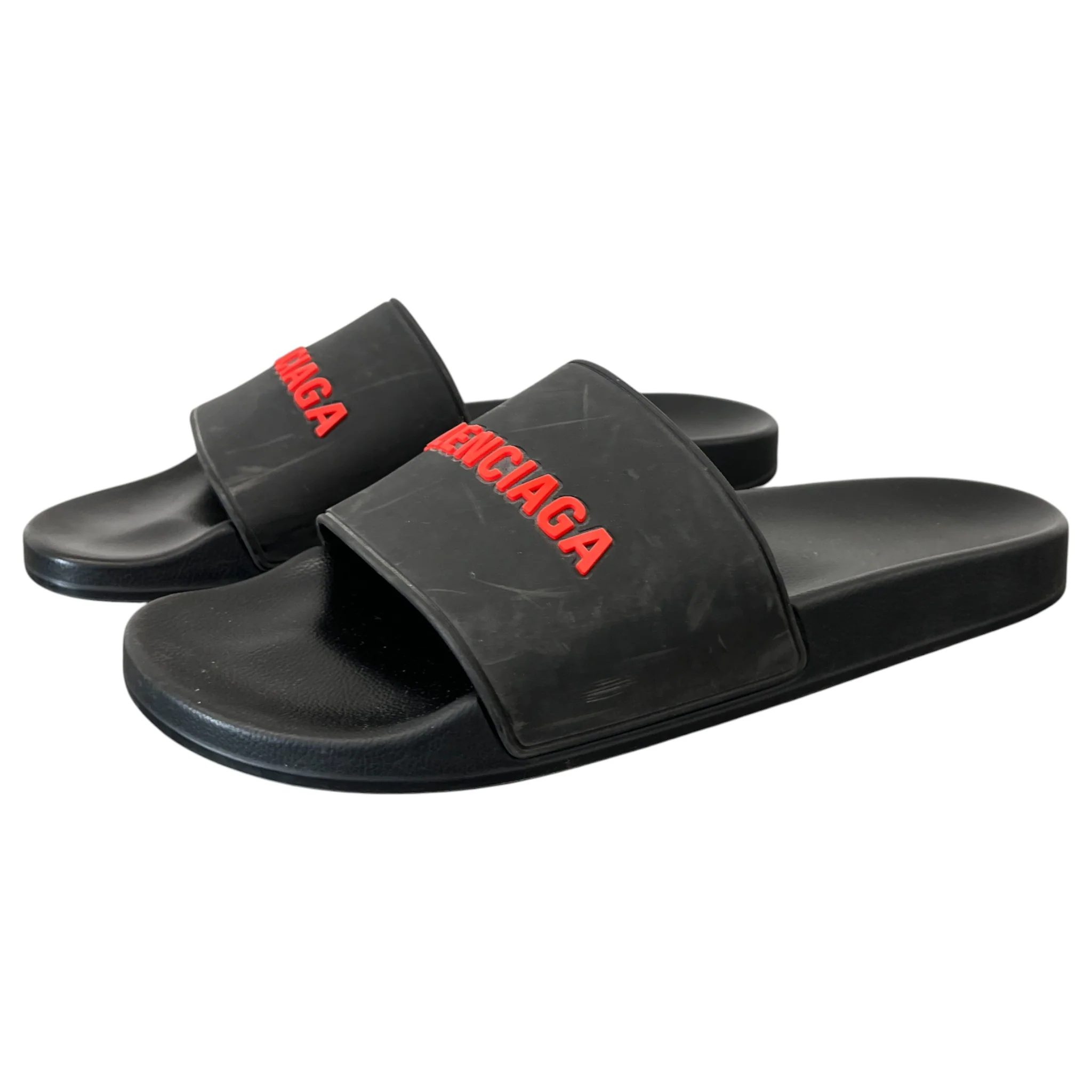 Men's Logo Embossed Slides Black Size EU 46 / UK 12 - Image 8