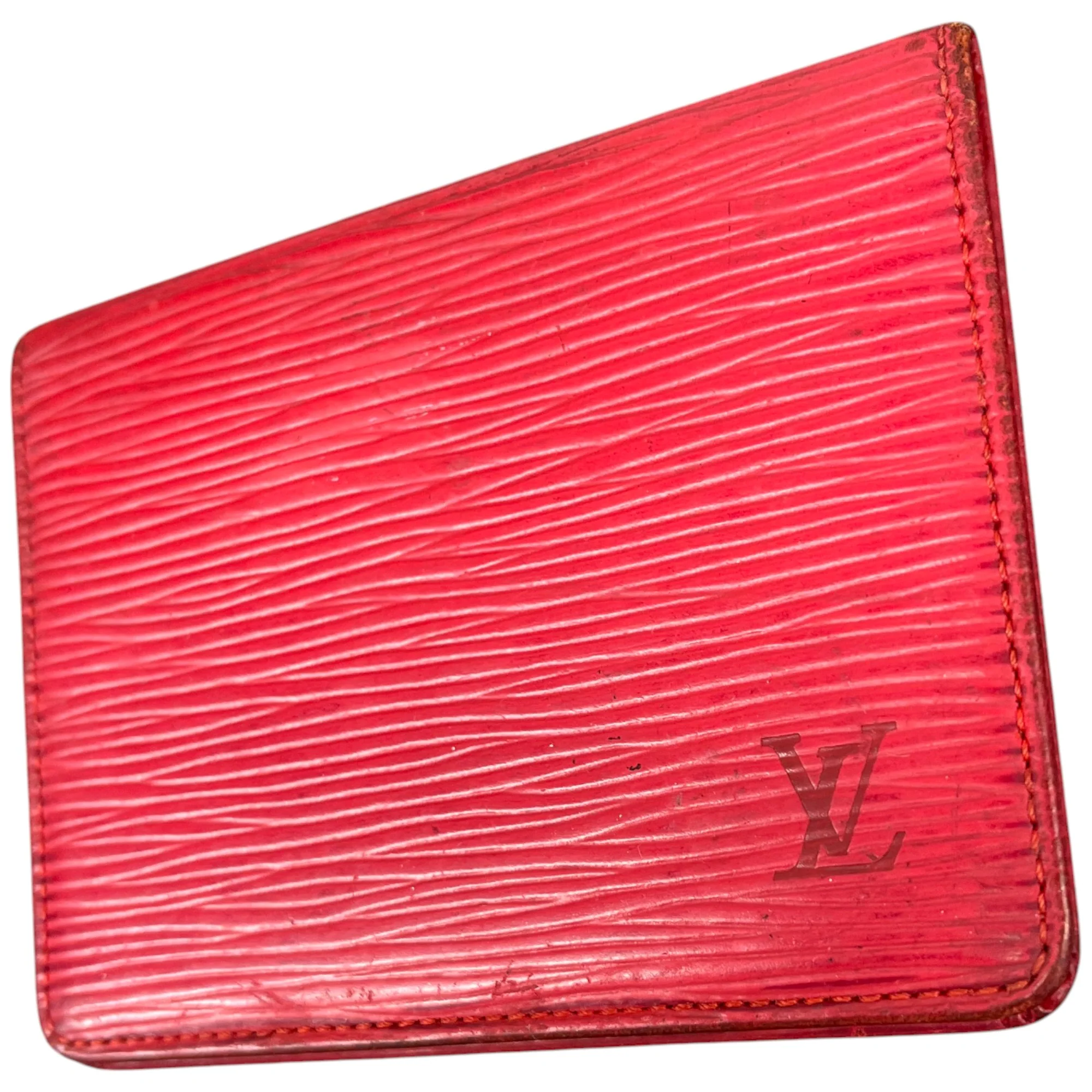 Men's Logo Epi Card Holder Red - Image 4