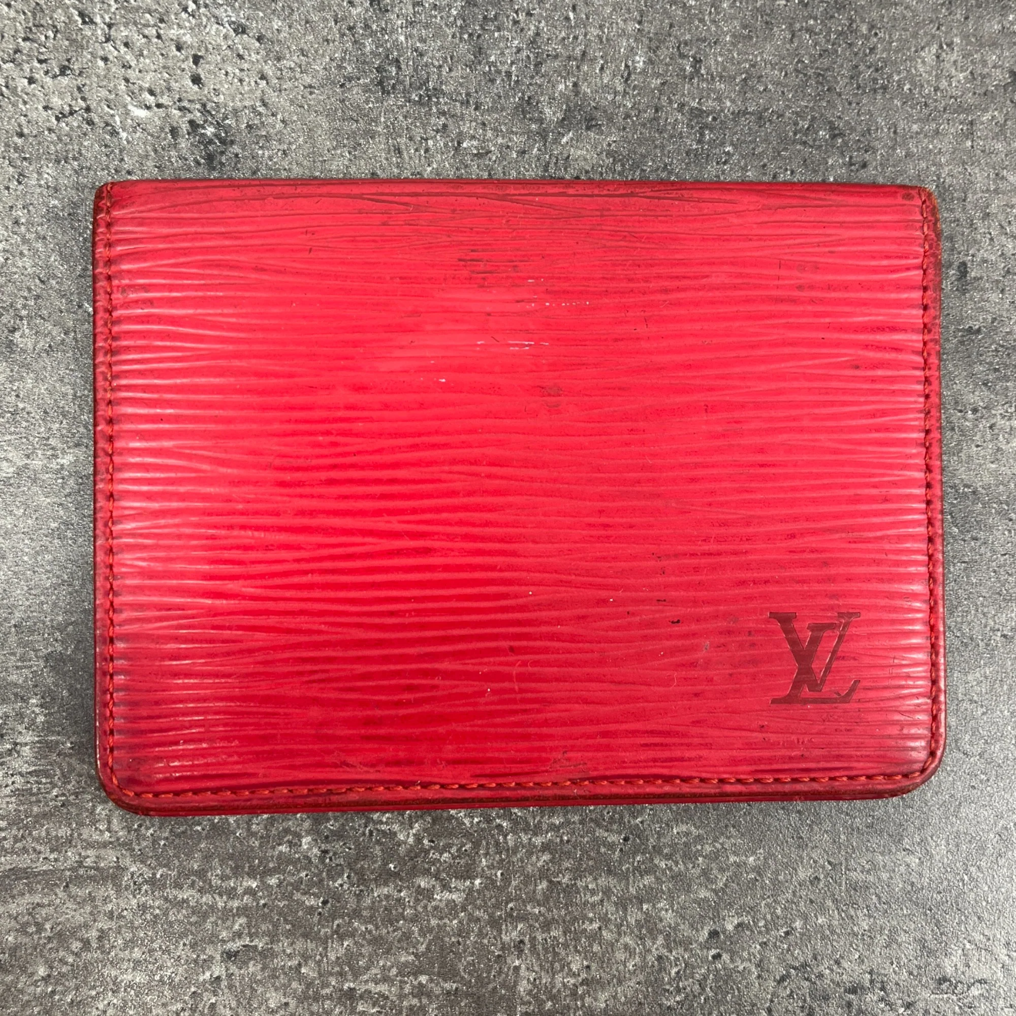 Men's Logo Epi Card Holder Red - Image 6