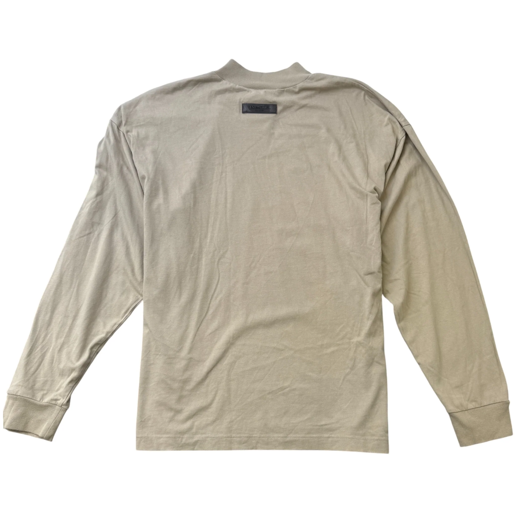 Men's Logo Patch T-Shirt Tan Size S - Image 2