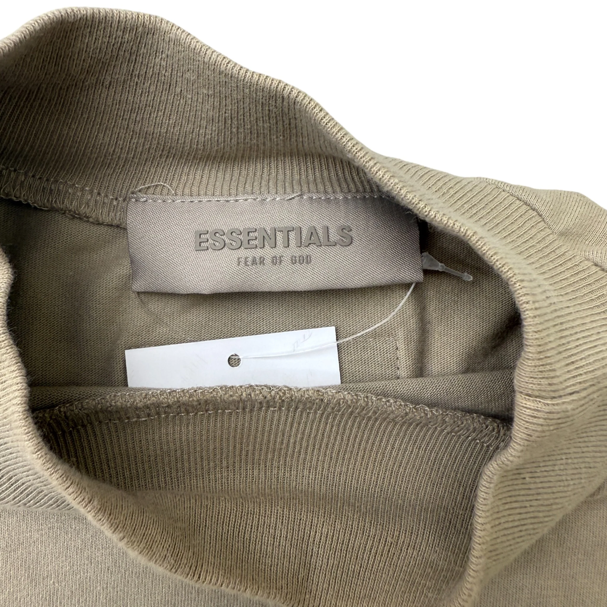 Men's Logo Patch T-Shirt Tan Size S - Image 4