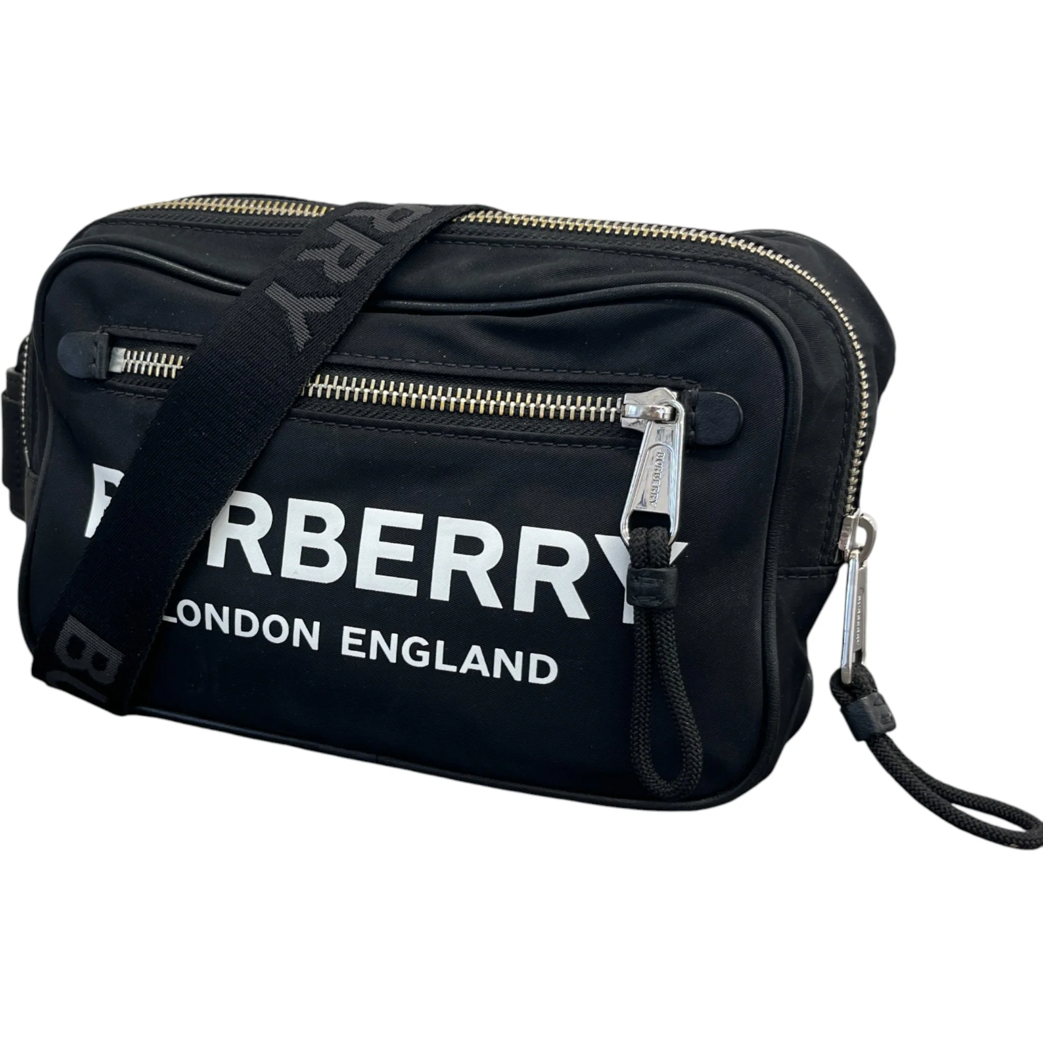 Men's Logo Print Belt Bag Black - Image 5