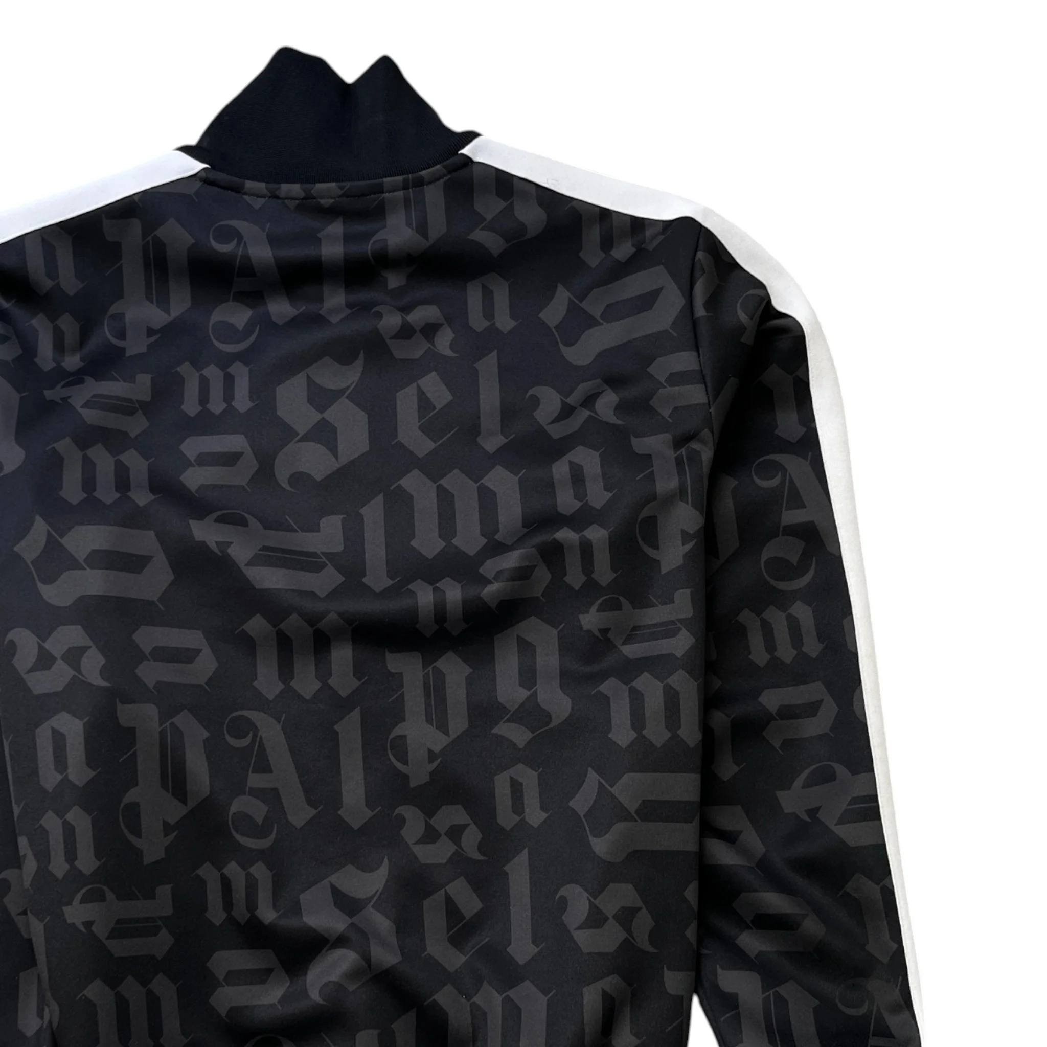 Men's Logo Print Classic Track Jacket Black Size M - Image 4