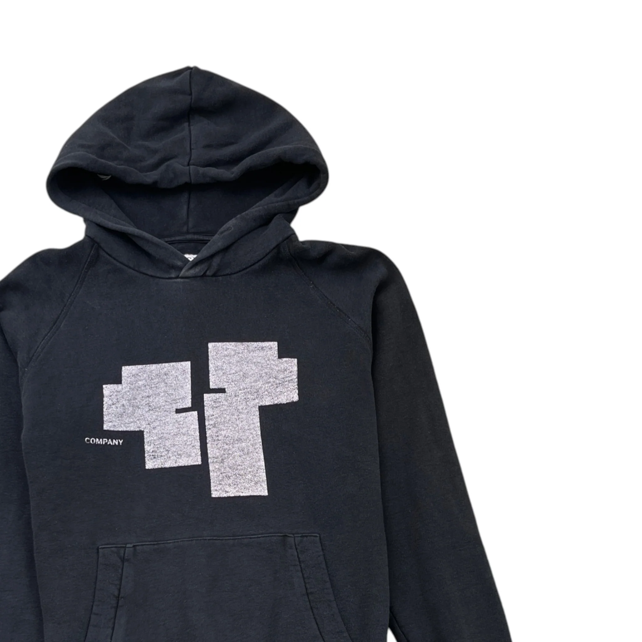 Men's Logo Print Hoodie Black Size L - Image 3