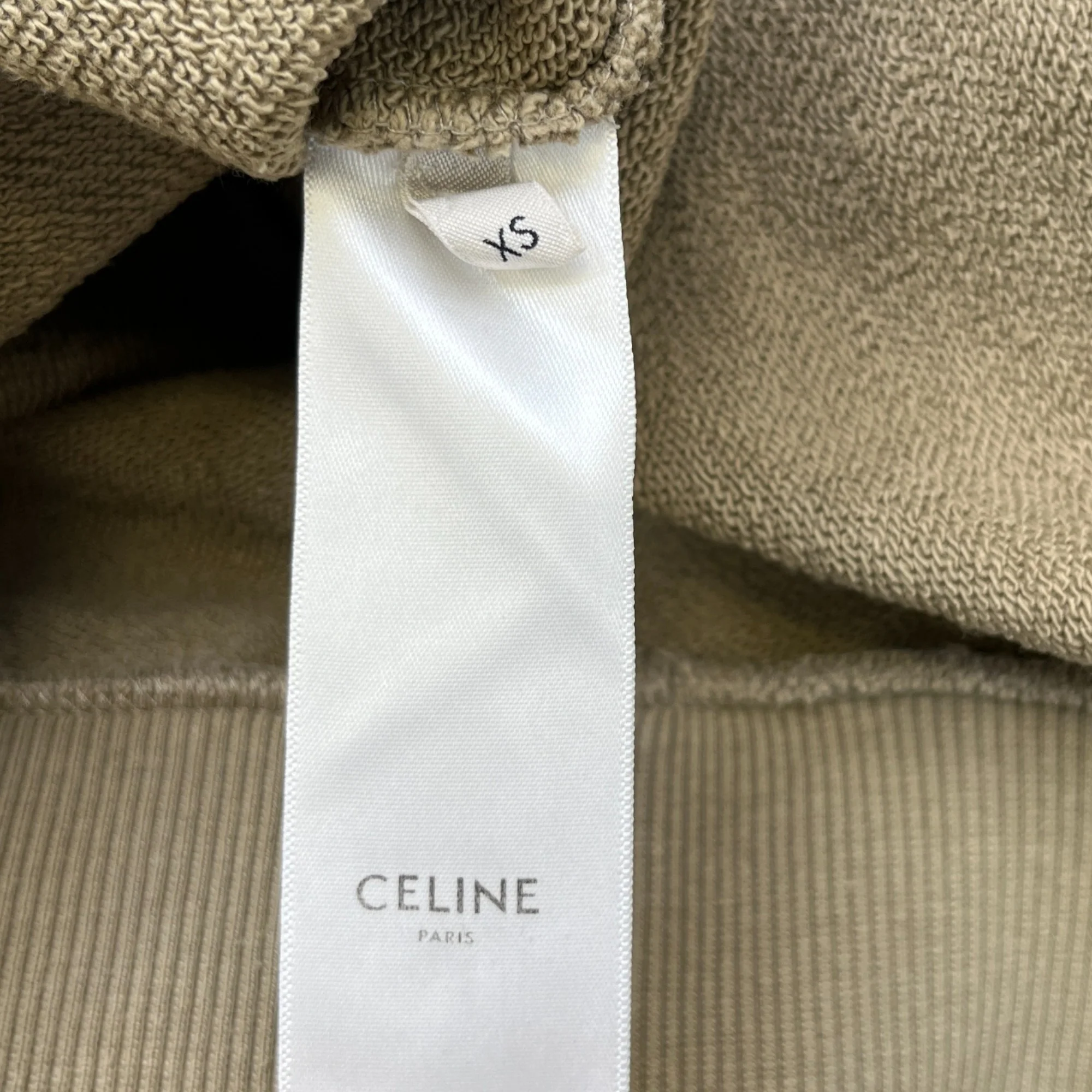 Men's Logo Print Hoodie Khaki Size XS - Image 6