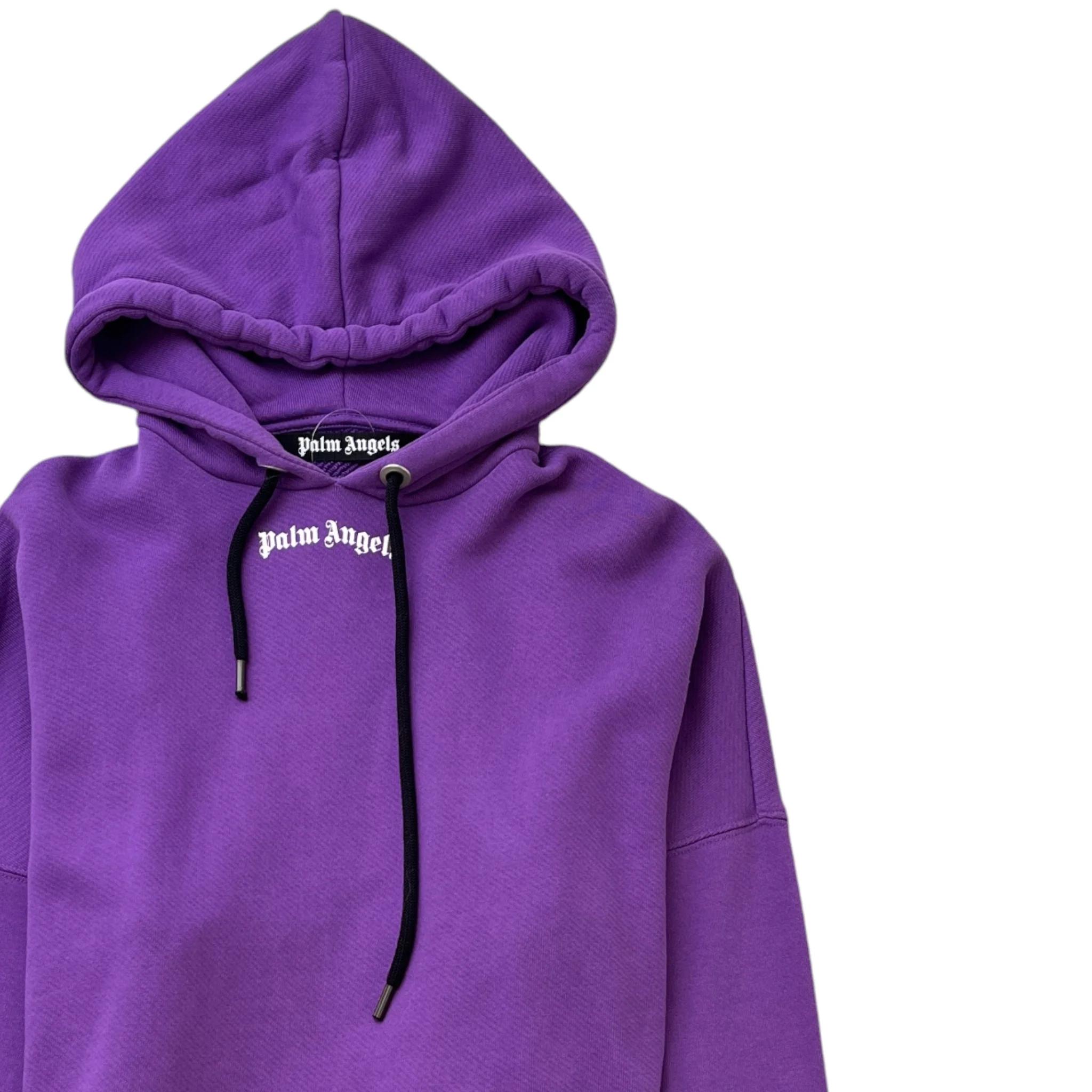 Men's Logo Print Hoodie Purple Size S - Image 3