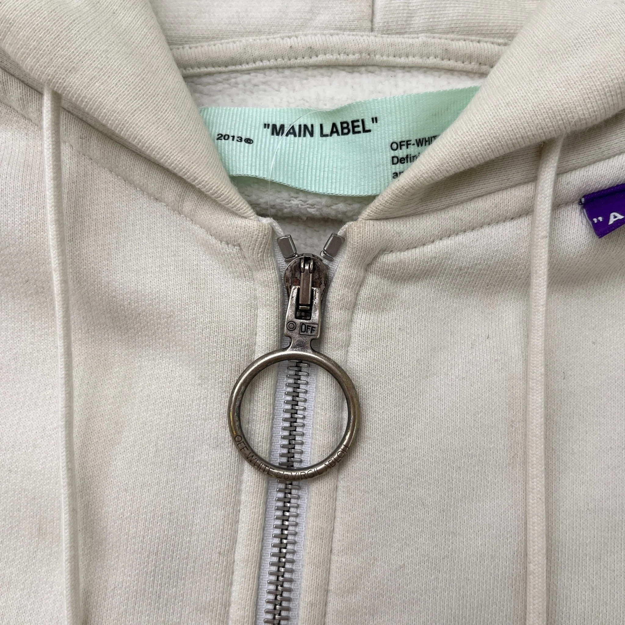 Men's Logo Print Hoodie White Size XXL - Image 6