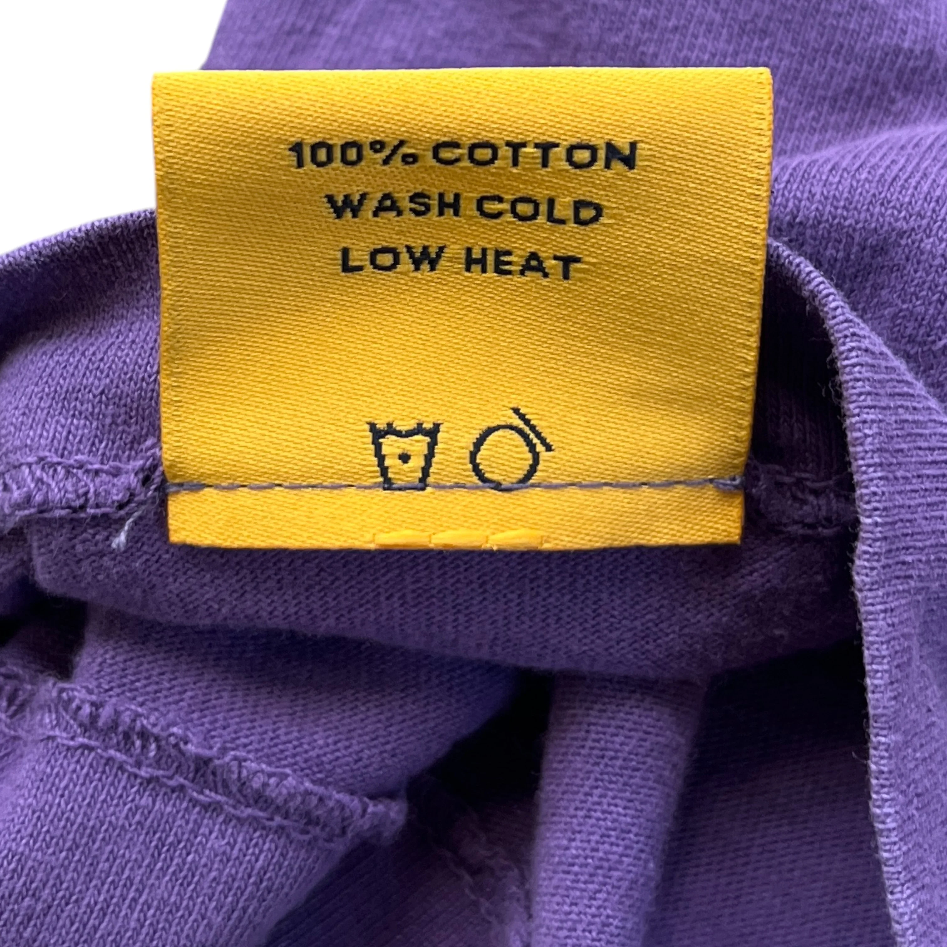 Men's Logo Print Long Sleeve T-Shirt Purple Size S - Image 10