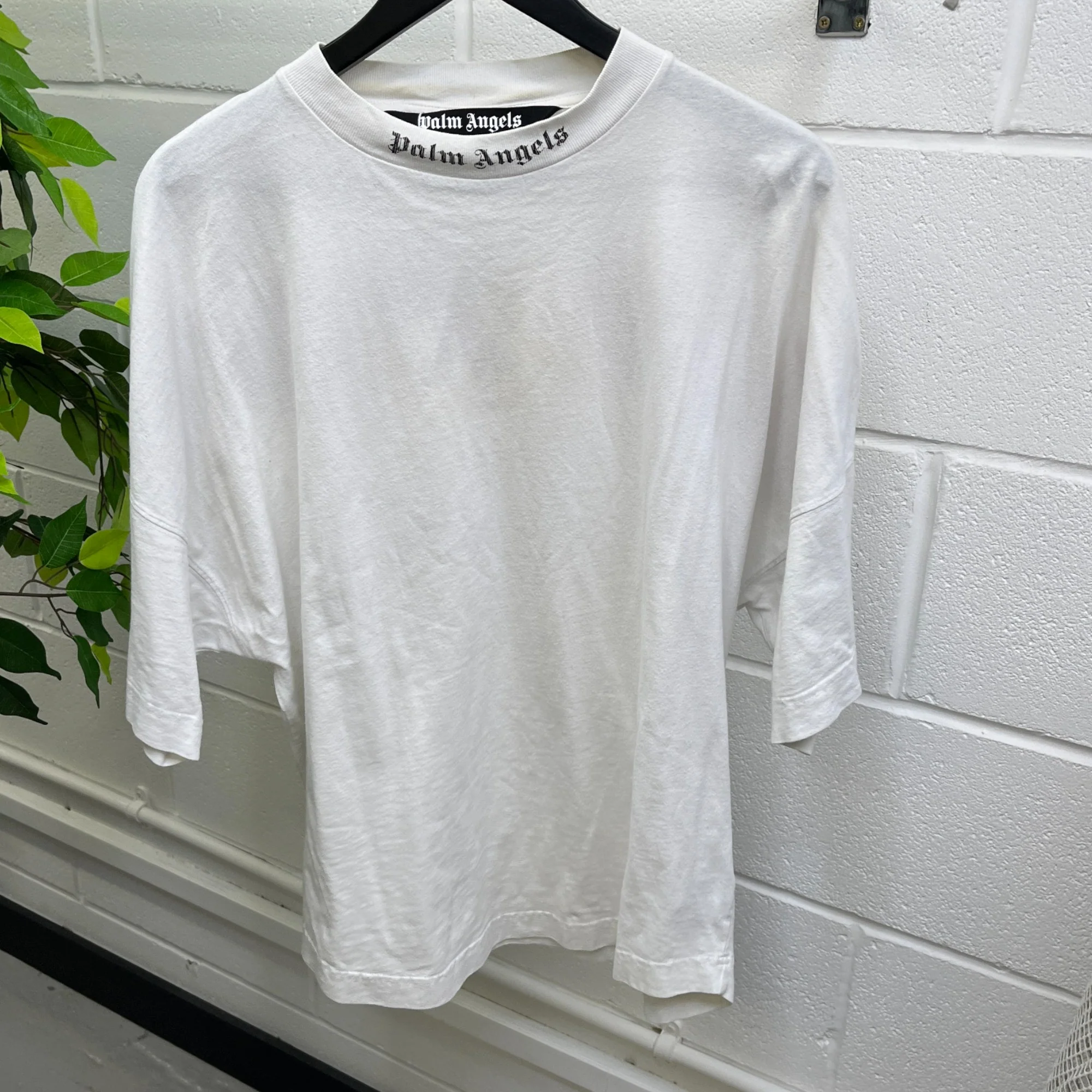 Men's Logo Print Sweatshirt White Size S - Image 7